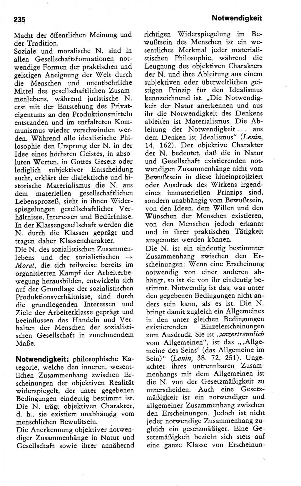 Kleines Wörterbuch der marxistisch-leninistischen Philosophie [Deutsche Demokratische Republik (DDR)] 1981, Seite 235 (Kl. Wb. ML Phil. DDR 1981, S. 235)