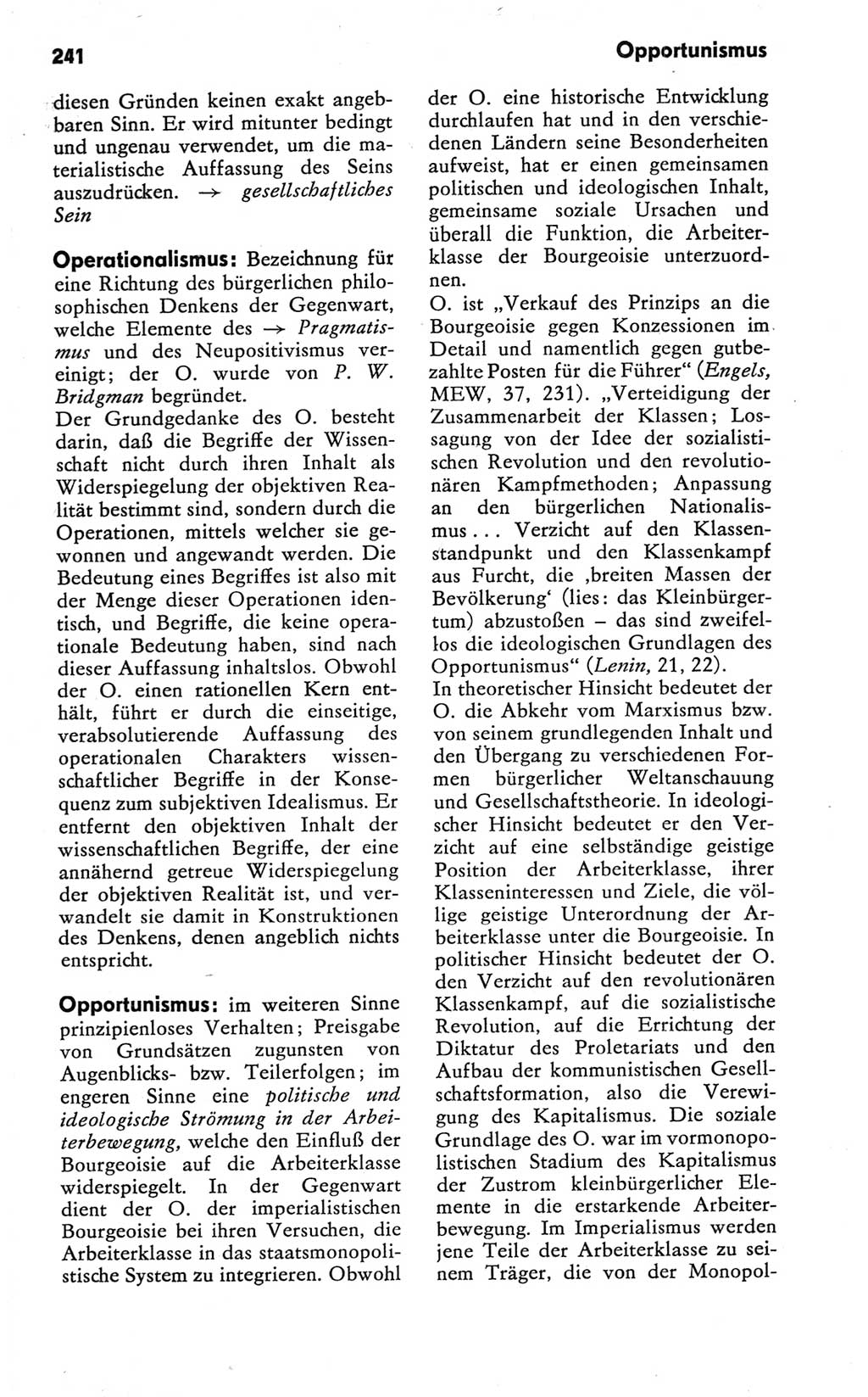 Kleines Wörterbuch der marxistisch-leninistischen Philosophie [Deutsche Demokratische Republik (DDR)] 1981, Seite 241 (Kl. Wb. ML Phil. DDR 1981, S. 241)