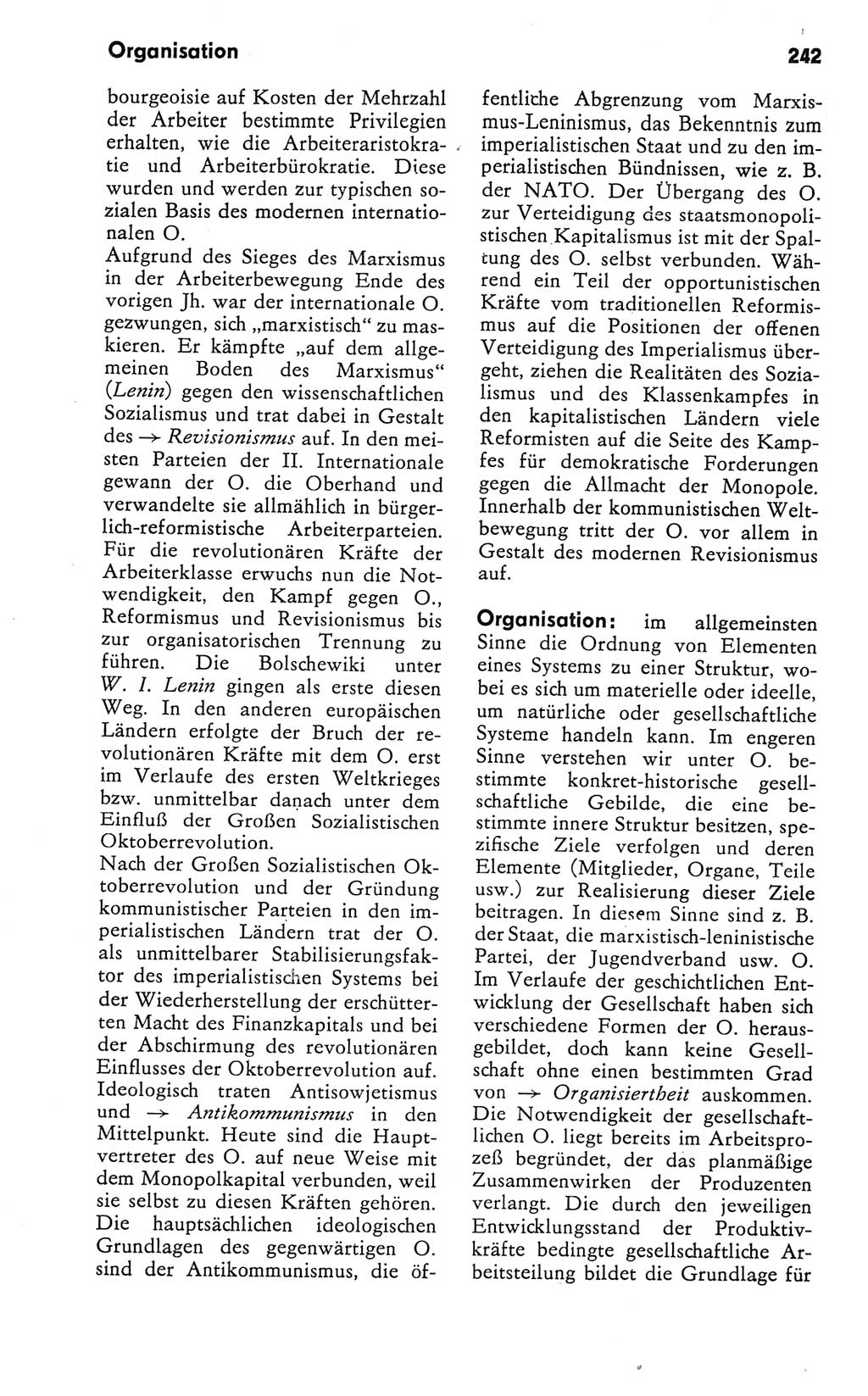 Kleines Wörterbuch der marxistisch-leninistischen Philosophie [Deutsche Demokratische Republik (DDR)] 1981, Seite 242 (Kl. Wb. ML Phil. DDR 1981, S. 242)