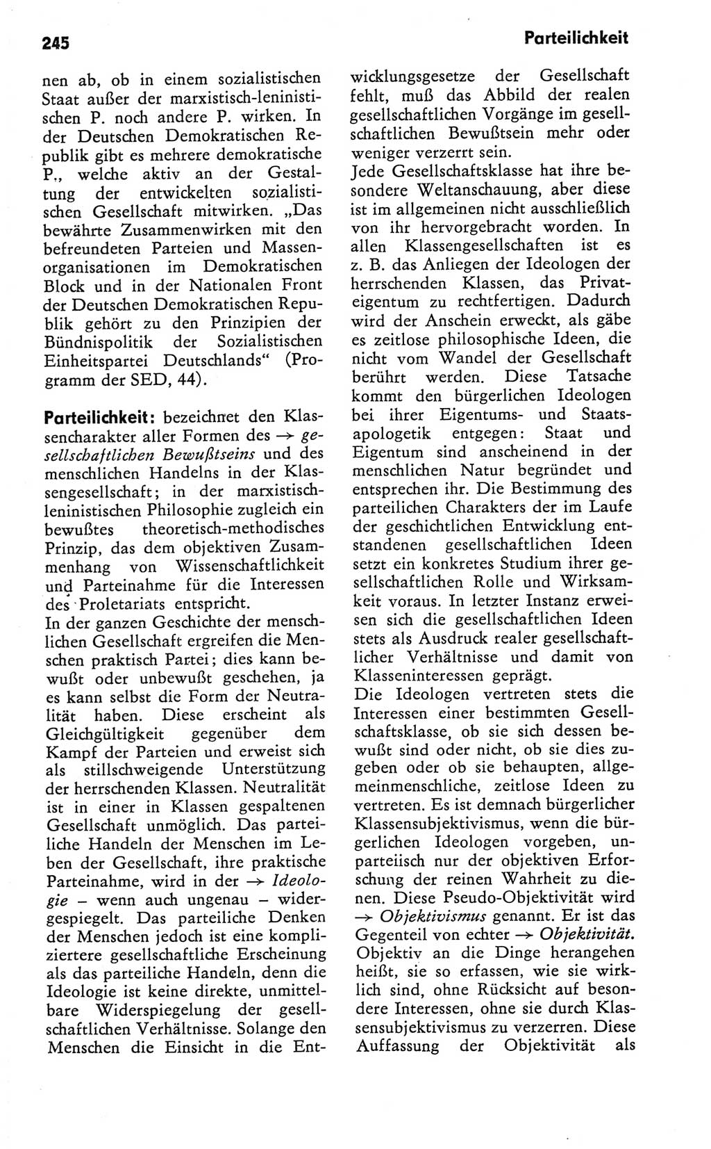 Kleines Wörterbuch der marxistisch-leninistischen Philosophie [Deutsche Demokratische Republik (DDR)] 1981, Seite 245 (Kl. Wb. ML Phil. DDR 1981, S. 245)