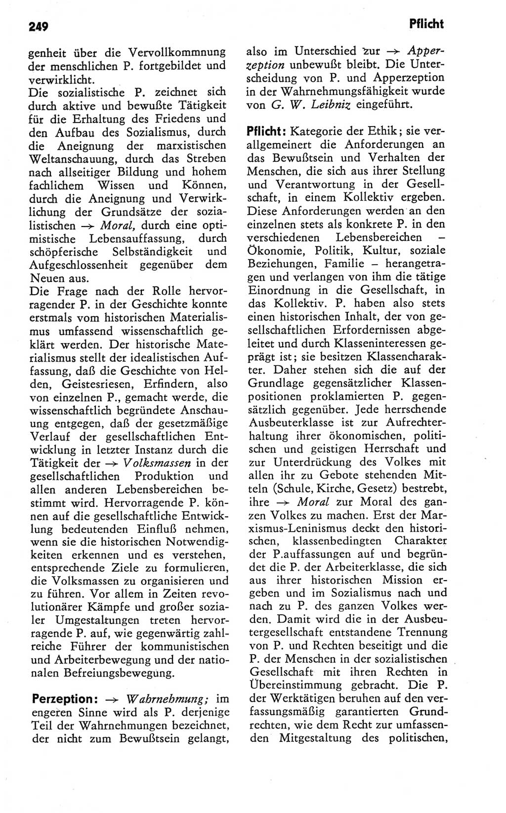 Kleines Wörterbuch der marxistisch-leninistischen Philosophie [Deutsche Demokratische Republik (DDR)] 1981, Seite 249 (Kl. Wb. ML Phil. DDR 1981, S. 249)