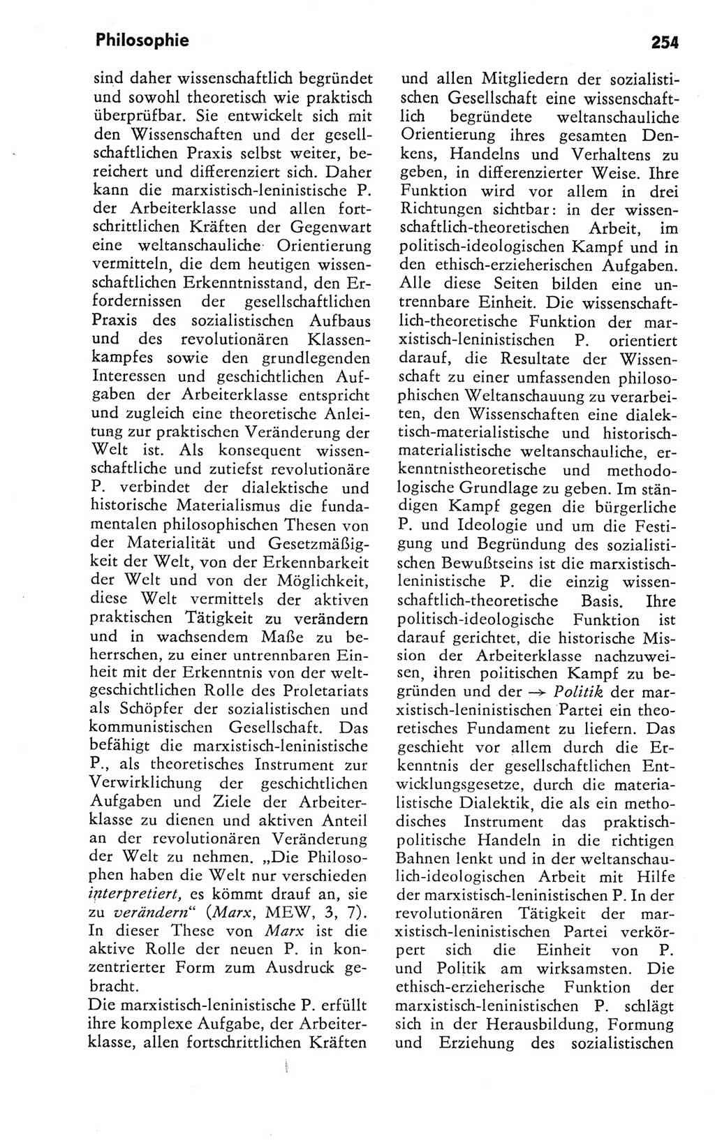 Kleines Wörterbuch der marxistisch-leninistischen Philosophie [Deutsche Demokratische Republik (DDR)] 1981, Seite 254 (Kl. Wb. ML Phil. DDR 1981, S. 254)
