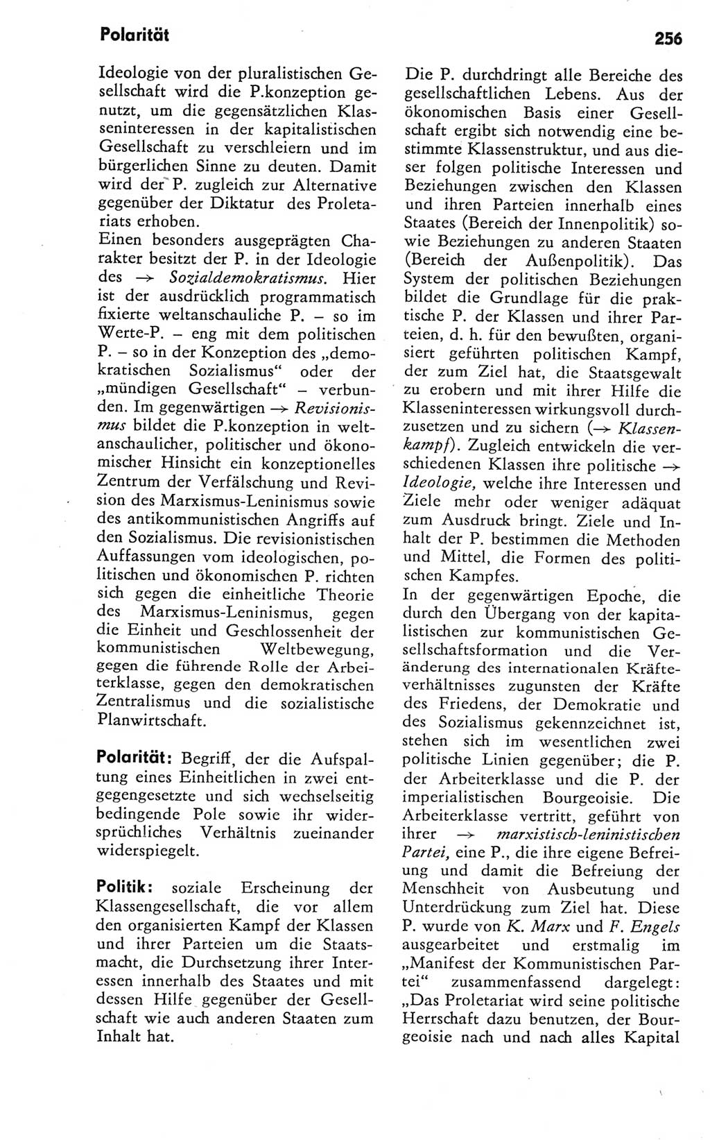 Kleines Wörterbuch der marxistisch-leninistischen Philosophie [Deutsche Demokratische Republik (DDR)] 1981, Seite 256 (Kl. Wb. ML Phil. DDR 1981, S. 256)