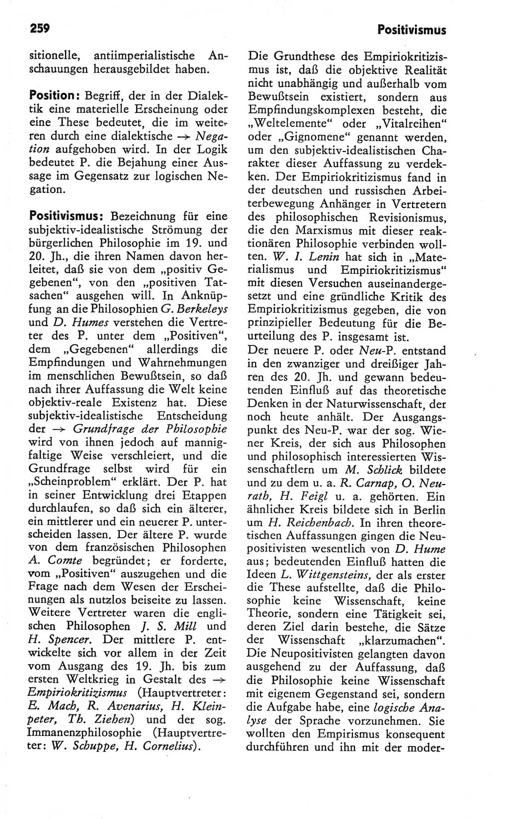 Kleines Wörterbuch der marxistisch-leninistischen Philosophie [Deutsche Demokratische Republik (DDR)] 1981, Seite 259 (Kl. Wb. ML Phil. DDR 1981, S. 259)