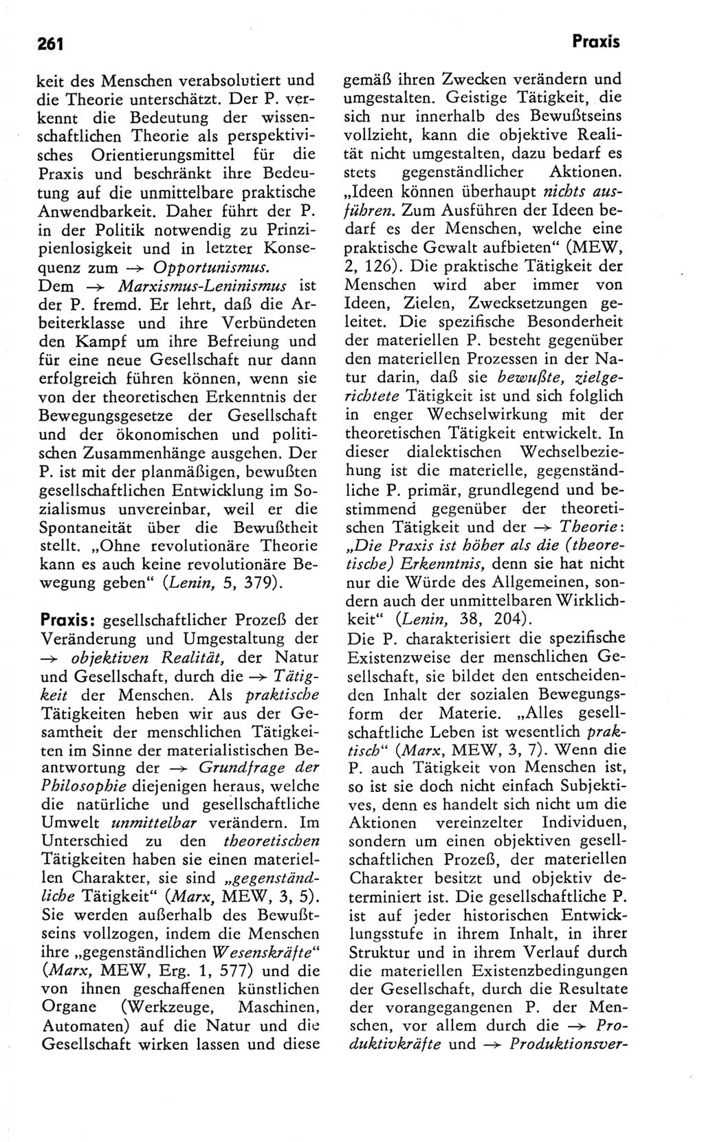 Kleines Wörterbuch der marxistisch-leninistischen Philosophie [Deutsche Demokratische Republik (DDR)] 1981, Seite 261 (Kl. Wb. ML Phil. DDR 1981, S. 261)