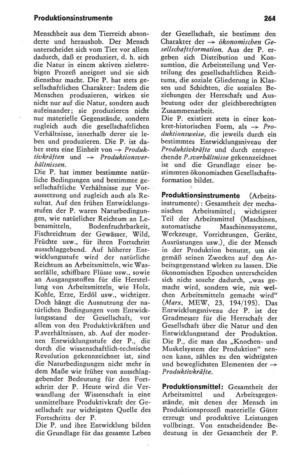 Kleines Wörterbuch der marxistisch-leninistischen Philosophie [Deutsche Demokratische Republik (DDR)] 1981, Seite 264 (Kl. Wb. ML Phil. DDR 1981, S. 264)