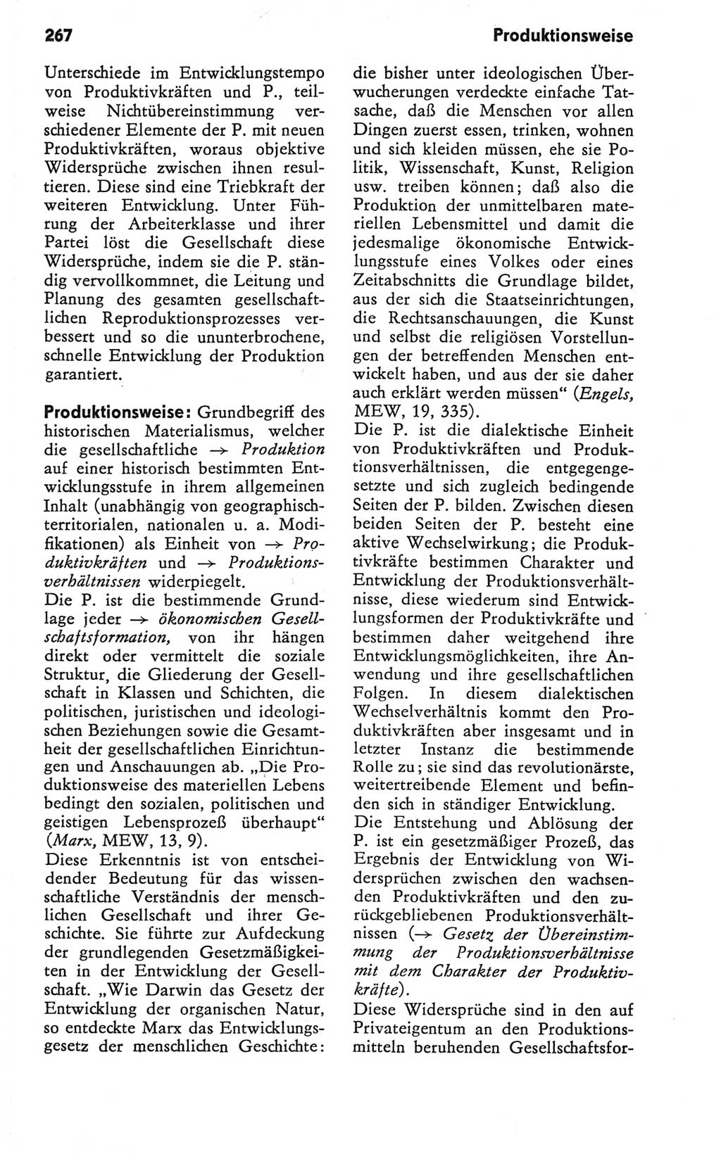 Kleines Wörterbuch der marxistisch-leninistischen Philosophie [Deutsche Demokratische Republik (DDR)] 1981, Seite 267 (Kl. Wb. ML Phil. DDR 1981, S. 267)