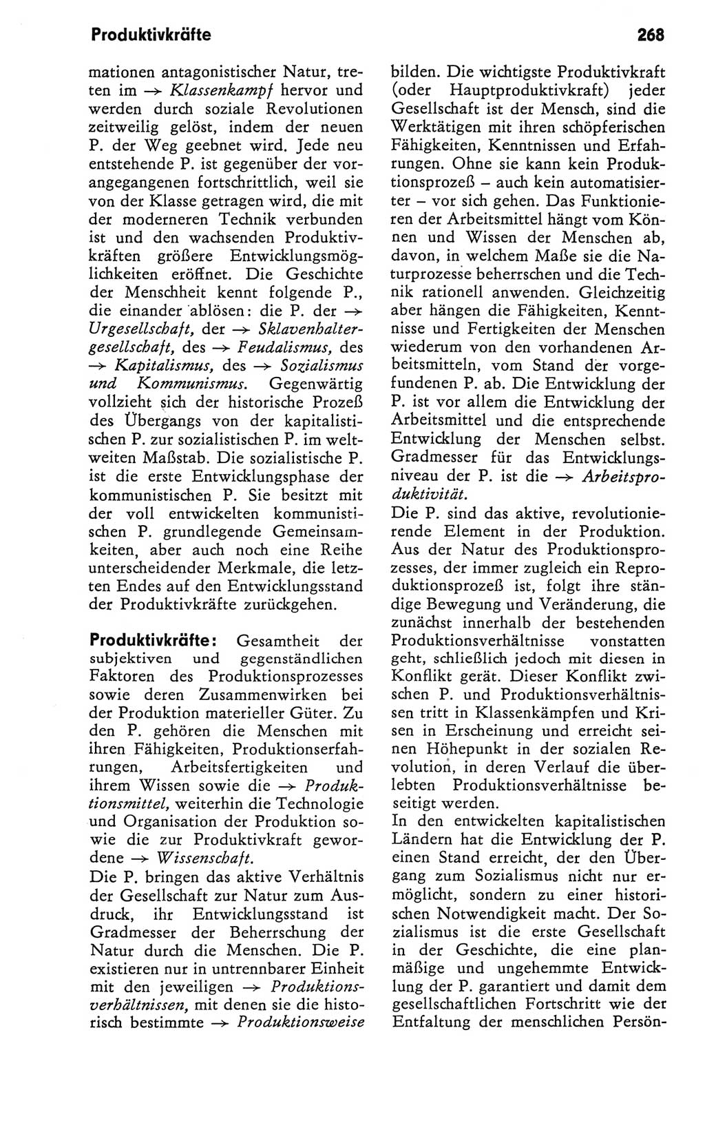 Kleines Wörterbuch der marxistisch-leninistischen Philosophie [Deutsche Demokratische Republik (DDR)] 1981, Seite 268 (Kl. Wb. ML Phil. DDR 1981, S. 268)