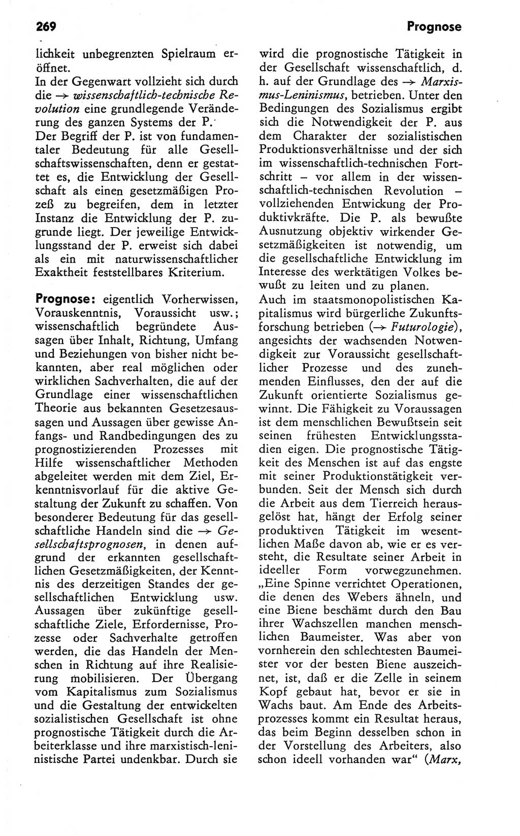 Kleines Wörterbuch der marxistisch-leninistischen Philosophie [Deutsche Demokratische Republik (DDR)] 1981, Seite 269 (Kl. Wb. ML Phil. DDR 1981, S. 269)