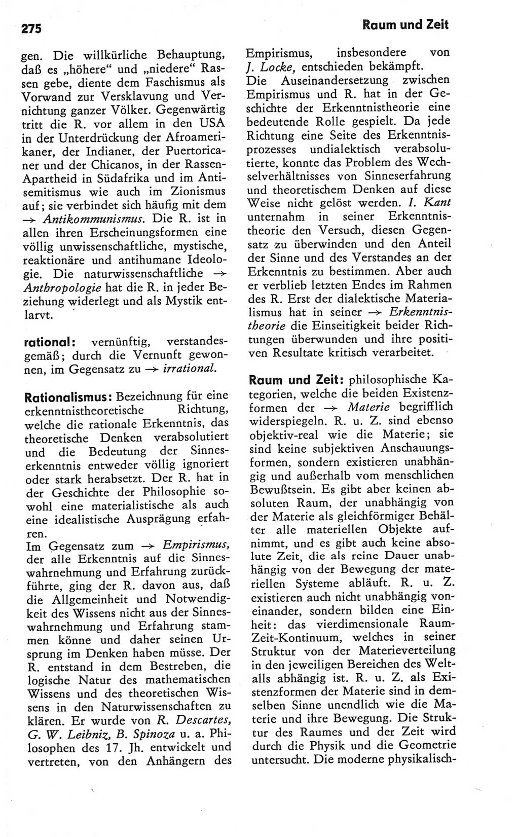 Kleines Wörterbuch der marxistisch-leninistischen Philosophie [Deutsche Demokratische Republik (DDR)] 1981, Seite 275 (Kl. Wb. ML Phil. DDR 1981, S. 275)