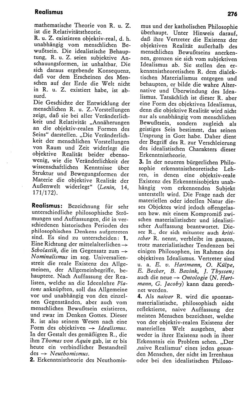 Kleines Wörterbuch der marxistisch-leninistischen Philosophie [Deutsche Demokratische Republik (DDR)] 1981, Seite 276 (Kl. Wb. ML Phil. DDR 1981, S. 276)