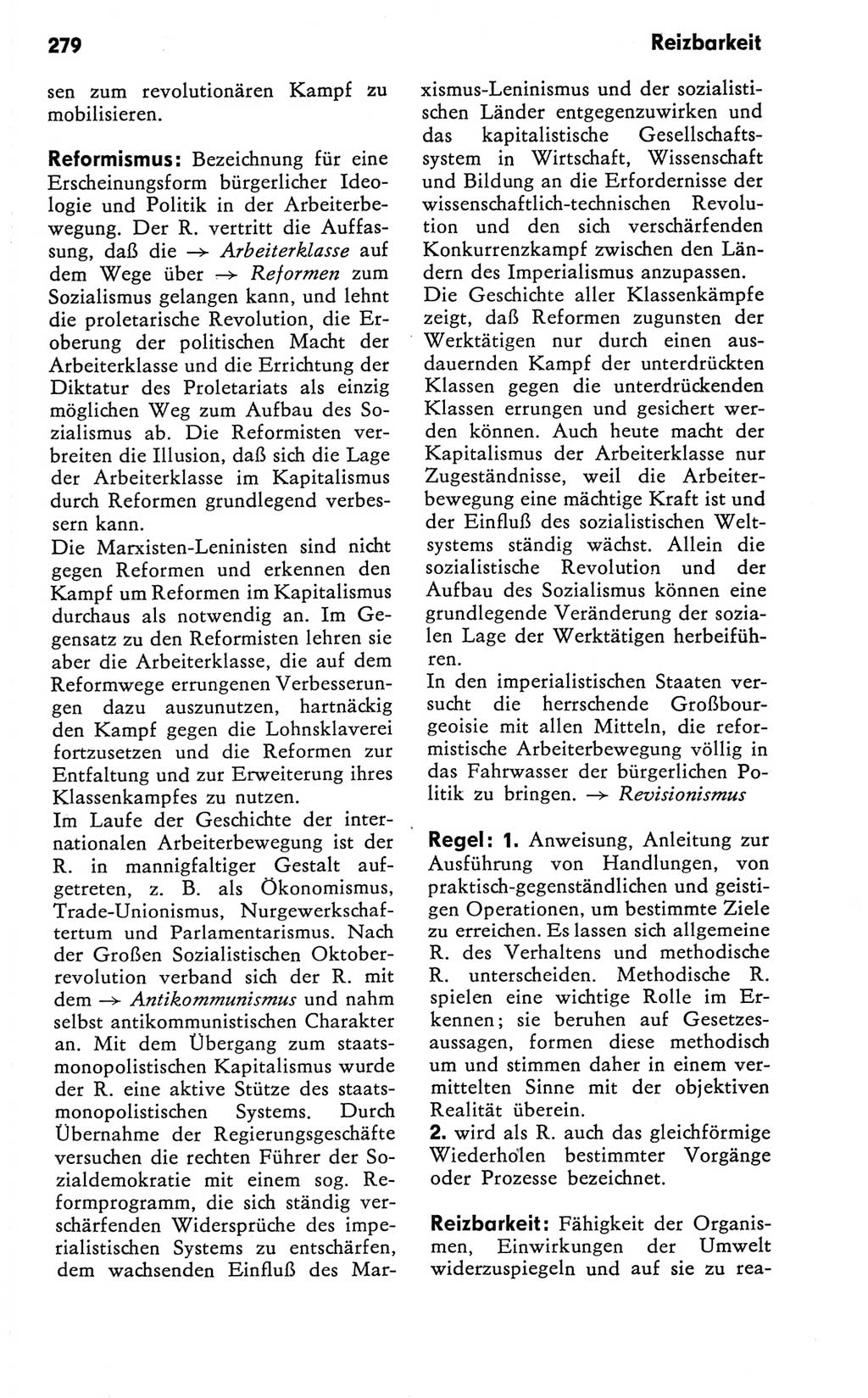 Kleines Wörterbuch der marxistisch-leninistischen Philosophie [Deutsche Demokratische Republik (DDR)] 1981, Seite 279 (Kl. Wb. ML Phil. DDR 1981, S. 279)