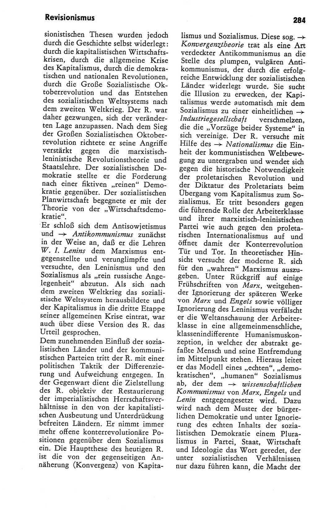 Kleines Wörterbuch der marxistisch-leninistischen Philosophie [Deutsche Demokratische Republik (DDR)] 1981, Seite 284 (Kl. Wb. ML Phil. DDR 1981, S. 284)