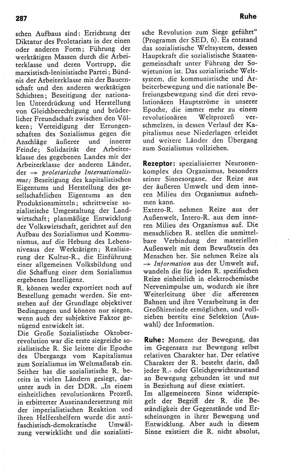 Kleines Wörterbuch der marxistisch-leninistischen Philosophie [Deutsche Demokratische Republik (DDR)] 1981, Seite 287 (Kl. Wb. ML Phil. DDR 1981, S. 287)