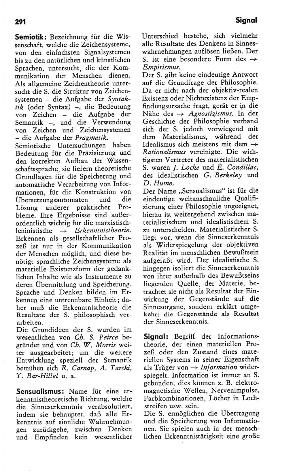 Kleines Wörterbuch der marxistisch-leninistischen Philosophie [Deutsche Demokratische Republik (DDR)] 1981, Seite 291 (Kl. Wb. ML Phil. DDR 1981, S. 291)