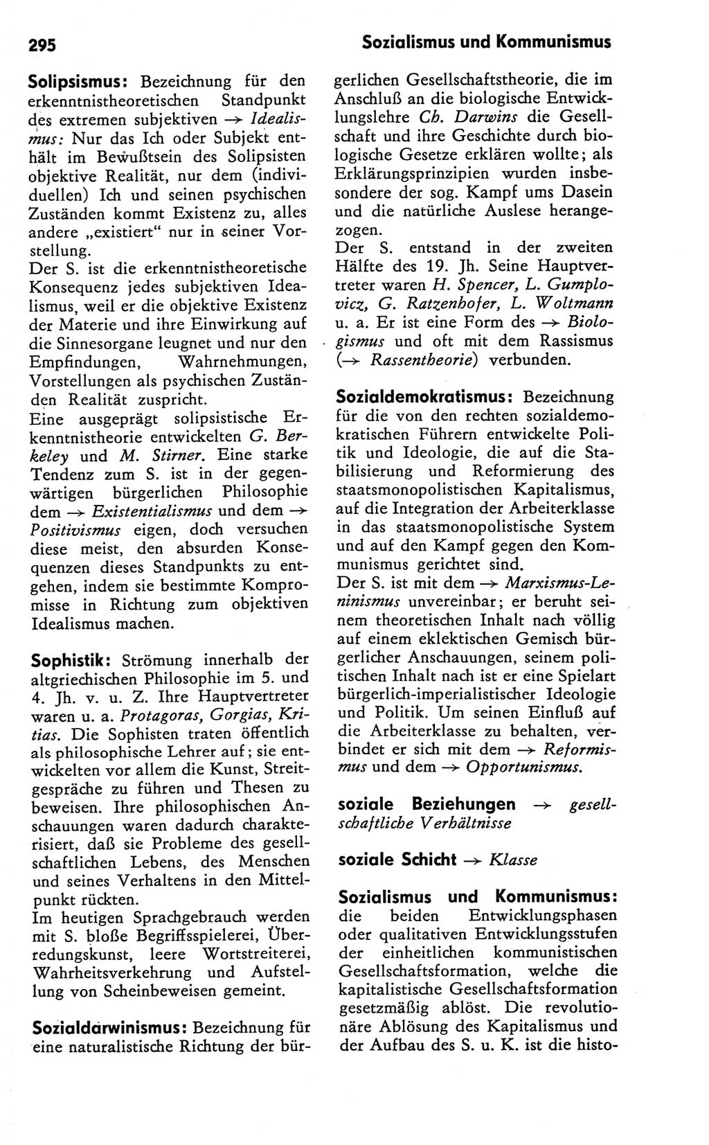 Kleines Wörterbuch der marxistisch-leninistischen Philosophie [Deutsche Demokratische Republik (DDR)] 1981, Seite 295 (Kl. Wb. ML Phil. DDR 1981, S. 295)