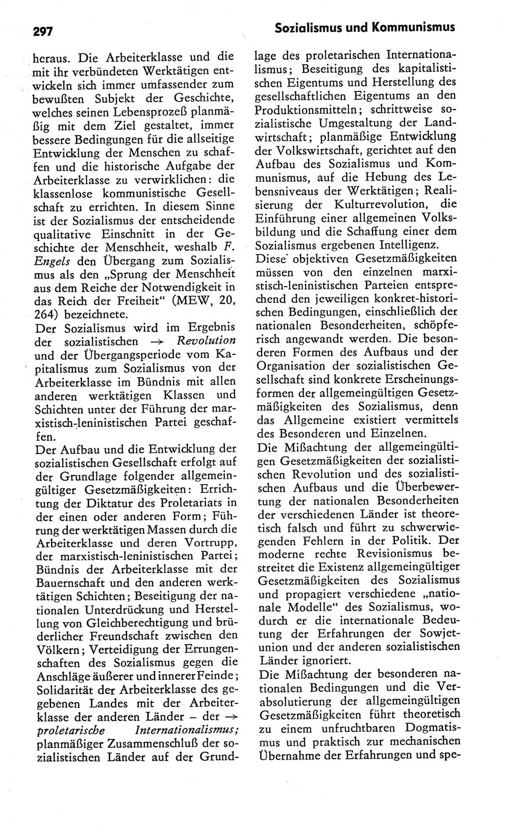 Kleines Wörterbuch der marxistisch-leninistischen Philosophie [Deutsche Demokratische Republik (DDR)] 1981, Seite 297 (Kl. Wb. ML Phil. DDR 1981, S. 297)