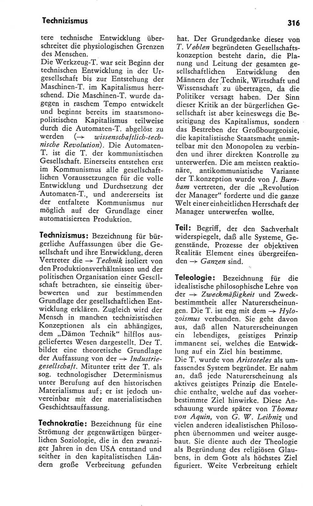 Kleines Wörterbuch der marxistisch-leninistischen Philosophie [Deutsche Demokratische Republik (DDR)] 1981, Seite 316 (Kl. Wb. ML Phil. DDR 1981, S. 316)
