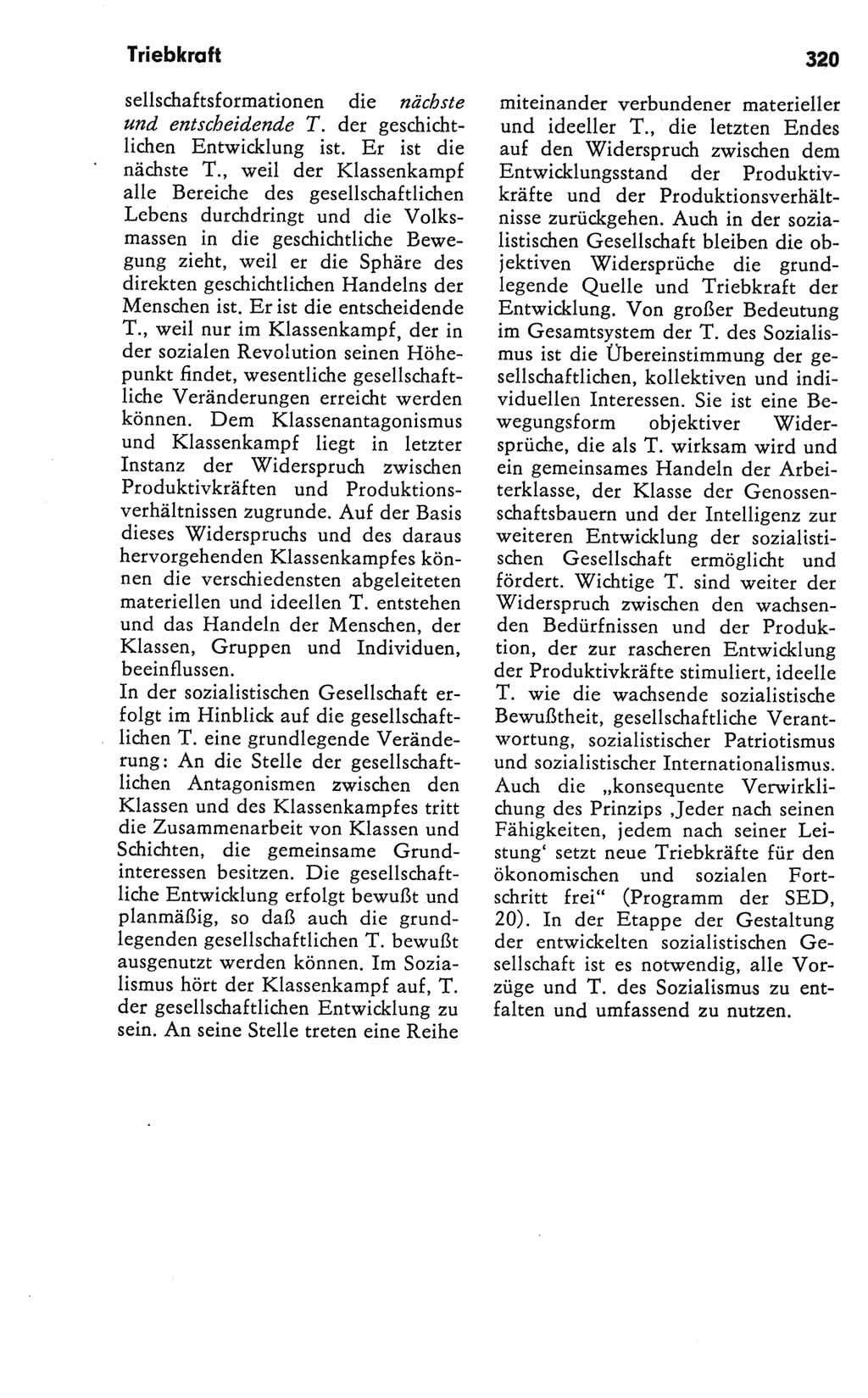 Kleines Wörterbuch der marxistisch-leninistischen Philosophie [Deutsche Demokratische Republik (DDR)] 1981, Seite 320 (Kl. Wb. ML Phil. DDR 1981, S. 320)
