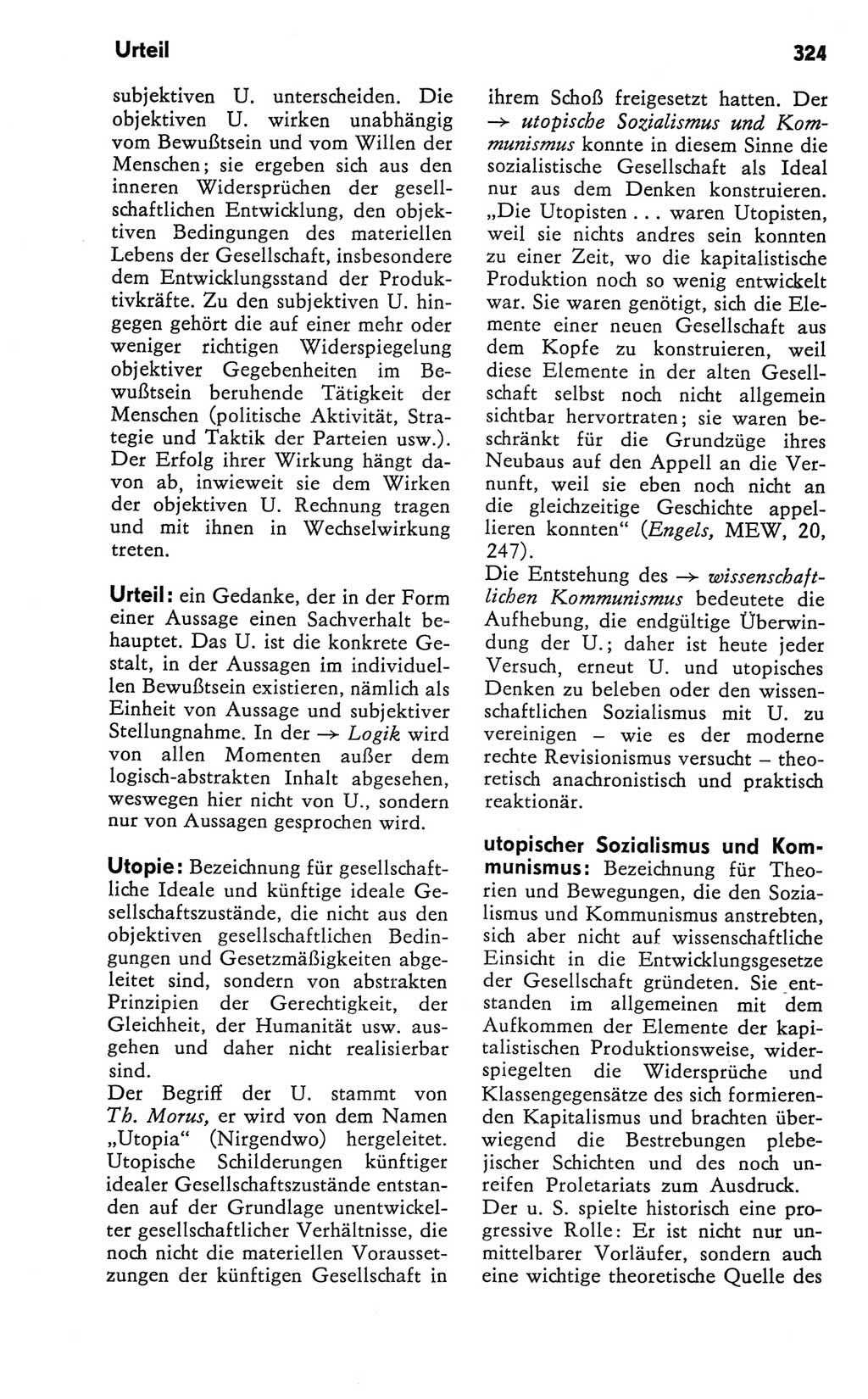 Kleines Wörterbuch der marxistisch-leninistischen Philosophie [Deutsche Demokratische Republik (DDR)] 1981, Seite 324 (Kl. Wb. ML Phil. DDR 1981, S. 324)
