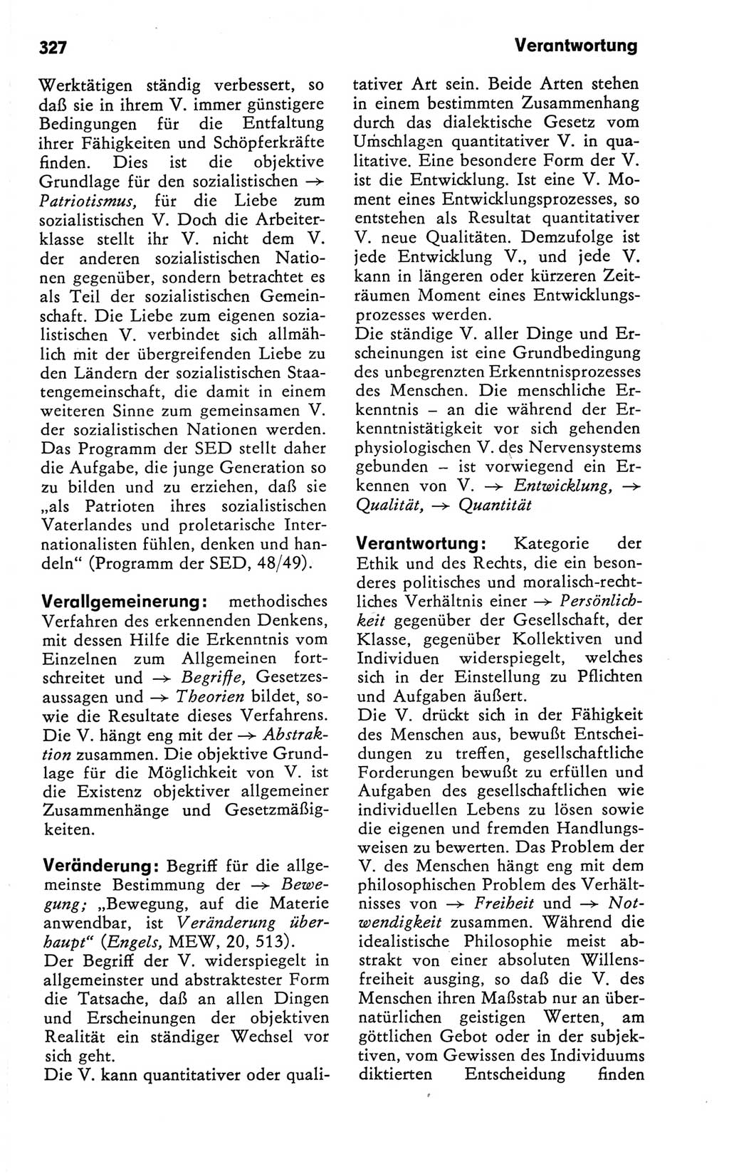 Kleines Wörterbuch der marxistisch-leninistischen Philosophie [Deutsche Demokratische Republik (DDR)] 1981, Seite 327 (Kl. Wb. ML Phil. DDR 1981, S. 327)