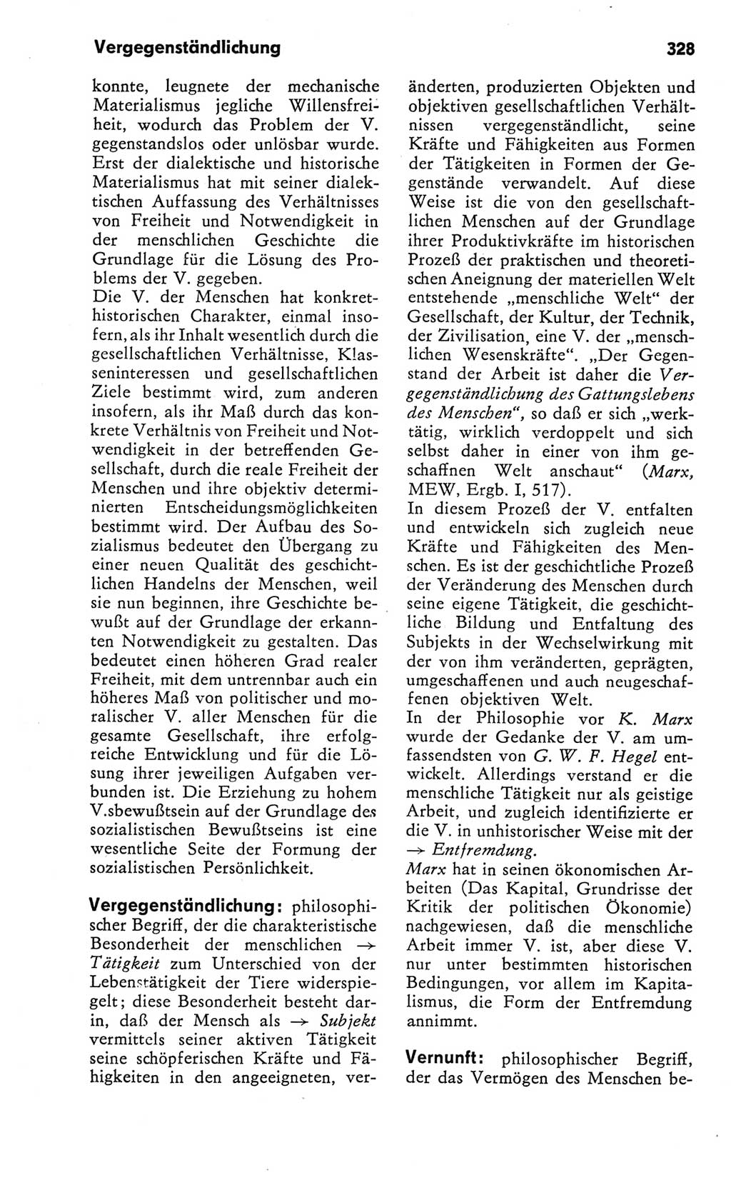 Kleines Wörterbuch der marxistisch-leninistischen Philosophie [Deutsche Demokratische Republik (DDR)] 1981, Seite 328 (Kl. Wb. ML Phil. DDR 1981, S. 328)