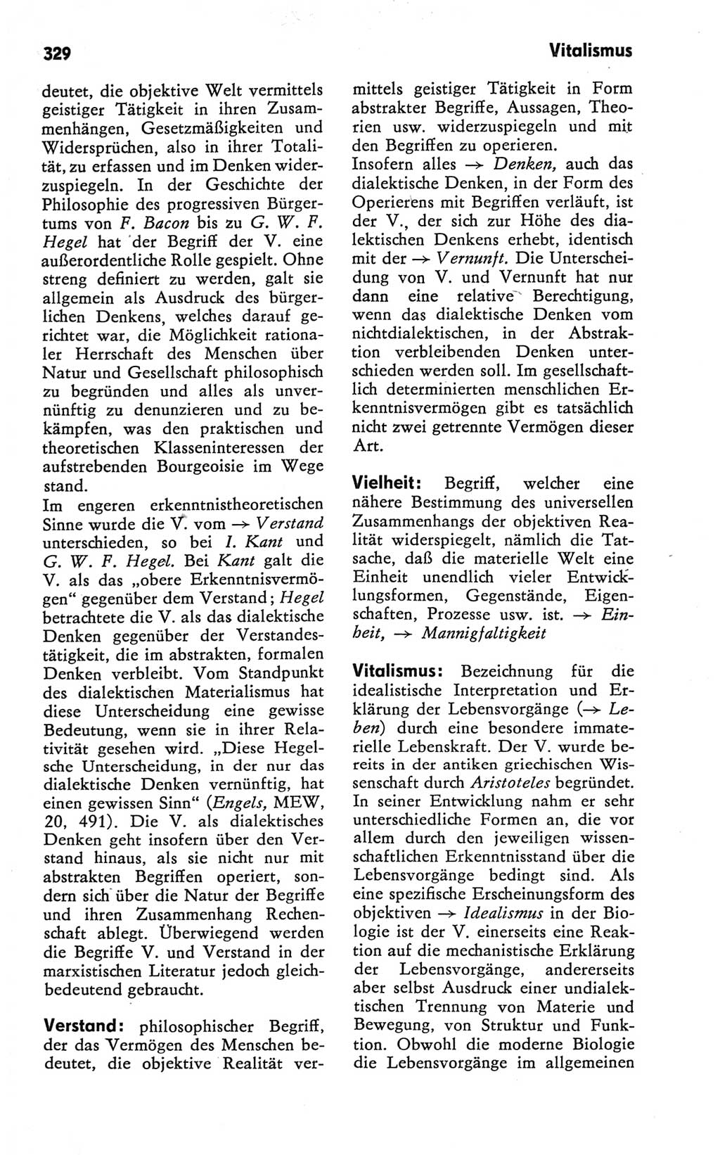 Kleines Wörterbuch der marxistisch-leninistischen Philosophie [Deutsche Demokratische Republik (DDR)] 1981, Seite 329 (Kl. Wb. ML Phil. DDR 1981, S. 329)