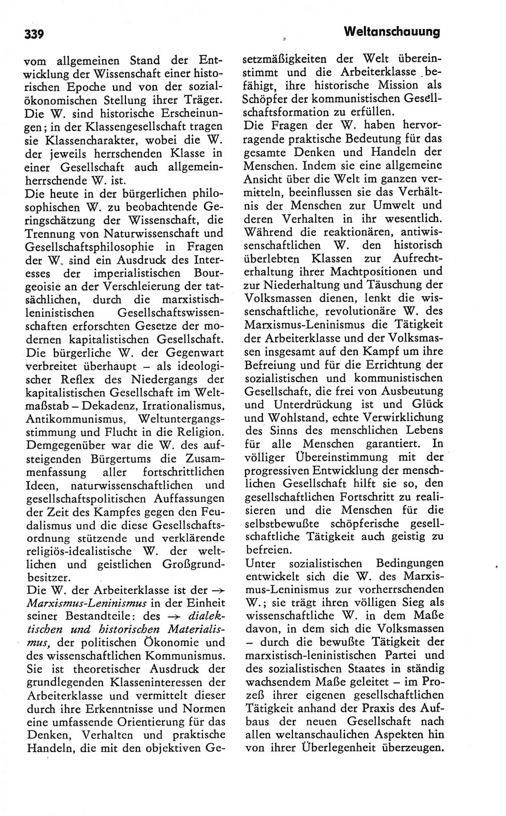 Kleines Wörterbuch der marxistisch-leninistischen Philosophie [Deutsche Demokratische Republik (DDR)] 1981, Seite 339 (Kl. Wb. ML Phil. DDR 1981, S. 339)