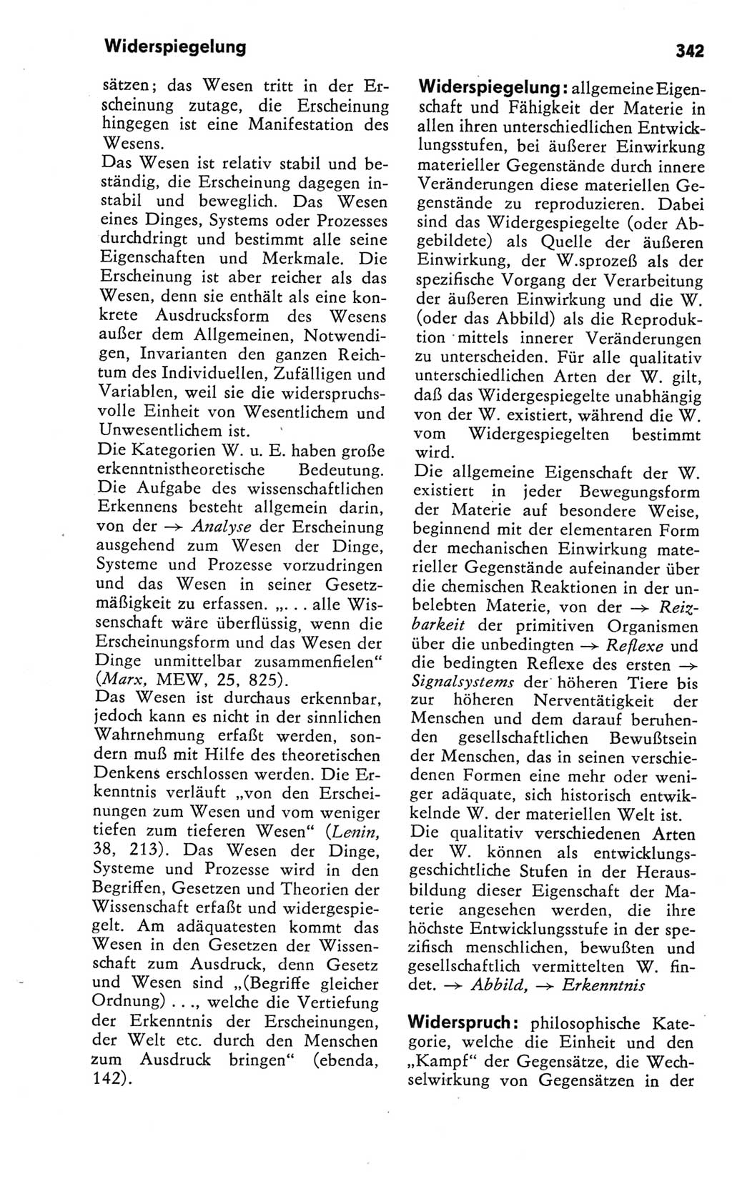 Kleines Wörterbuch der marxistisch-leninistischen Philosophie [Deutsche Demokratische Republik (DDR)] 1981, Seite 342 (Kl. Wb. ML Phil. DDR 1981, S. 342)