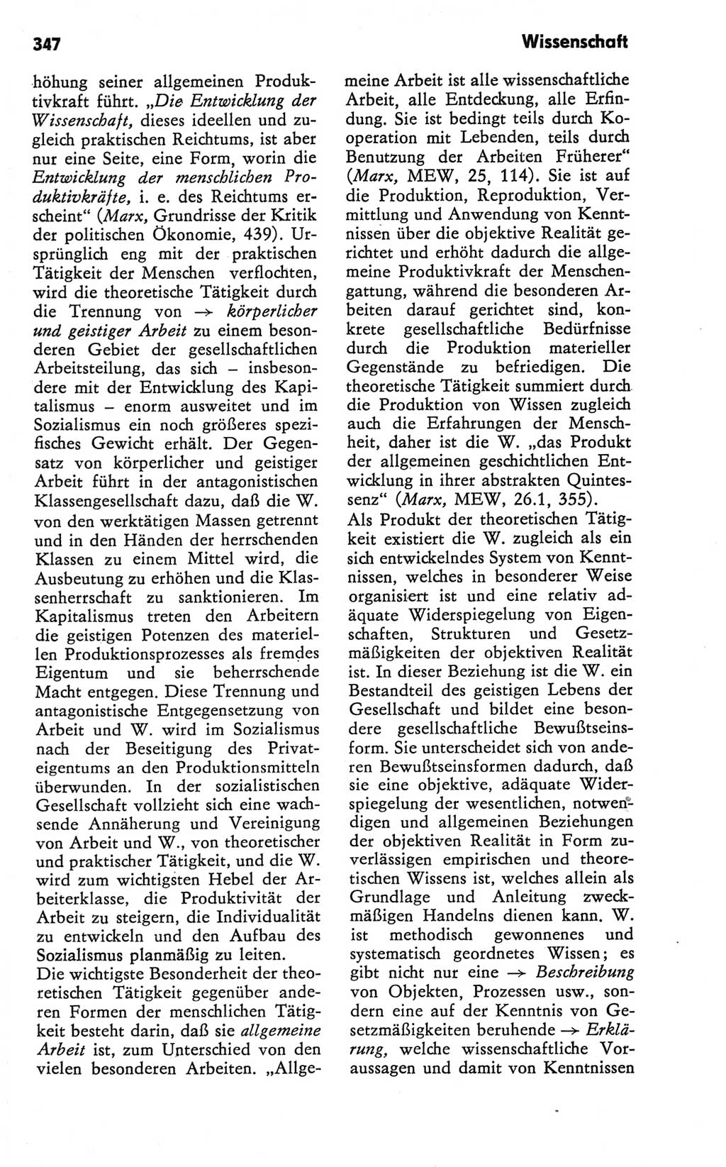 Kleines Wörterbuch der marxistisch-leninistischen Philosophie [Deutsche Demokratische Republik (DDR)] 1981, Seite 347 (Kl. Wb. ML Phil. DDR 1981, S. 347)