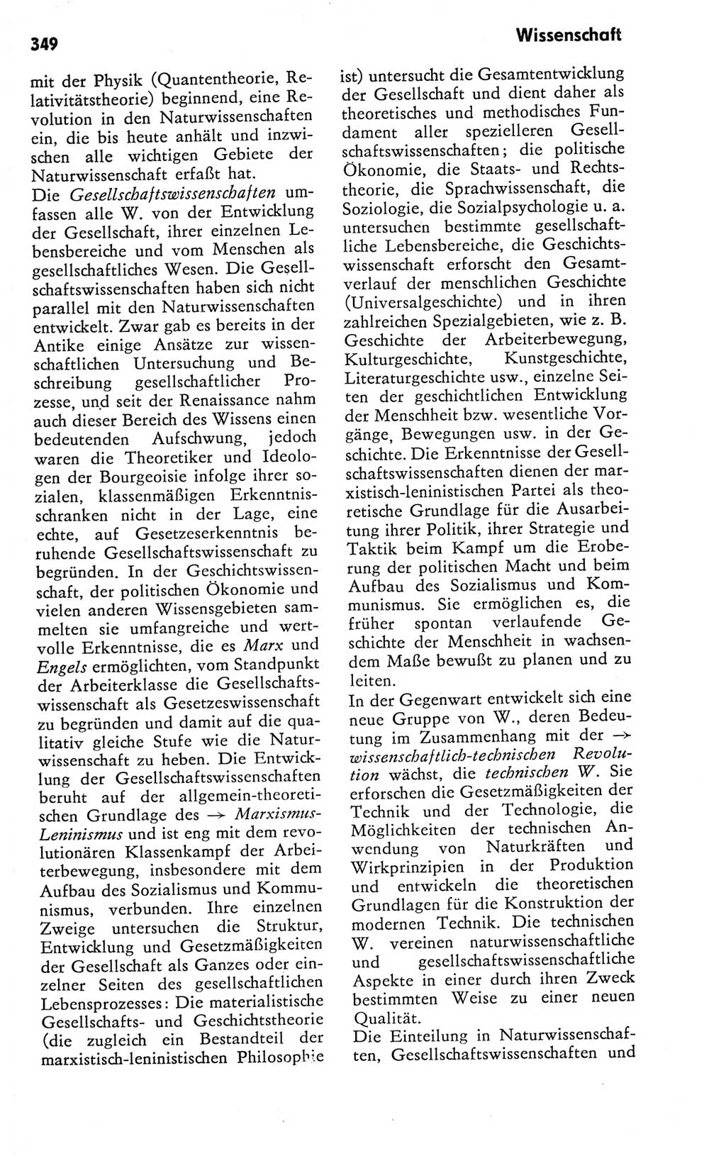 Kleines Wörterbuch der marxistisch-leninistischen Philosophie [Deutsche Demokratische Republik (DDR)] 1981, Seite 349 (Kl. Wb. ML Phil. DDR 1981, S. 349)