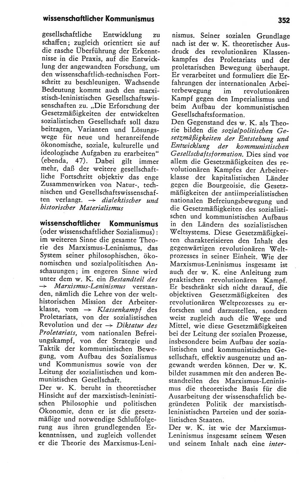 Kleines Wörterbuch der marxistisch-leninistischen Philosophie [Deutsche Demokratische Republik (DDR)] 1981, Seite 352 (Kl. Wb. ML Phil. DDR 1981, S. 352)