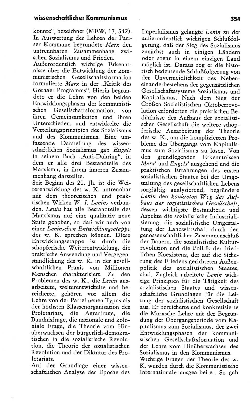 Kleines Wörterbuch der marxistisch-leninistischen Philosophie [Deutsche Demokratische Republik (DDR)] 1981, Seite 354 (Kl. Wb. ML Phil. DDR 1981, S. 354)