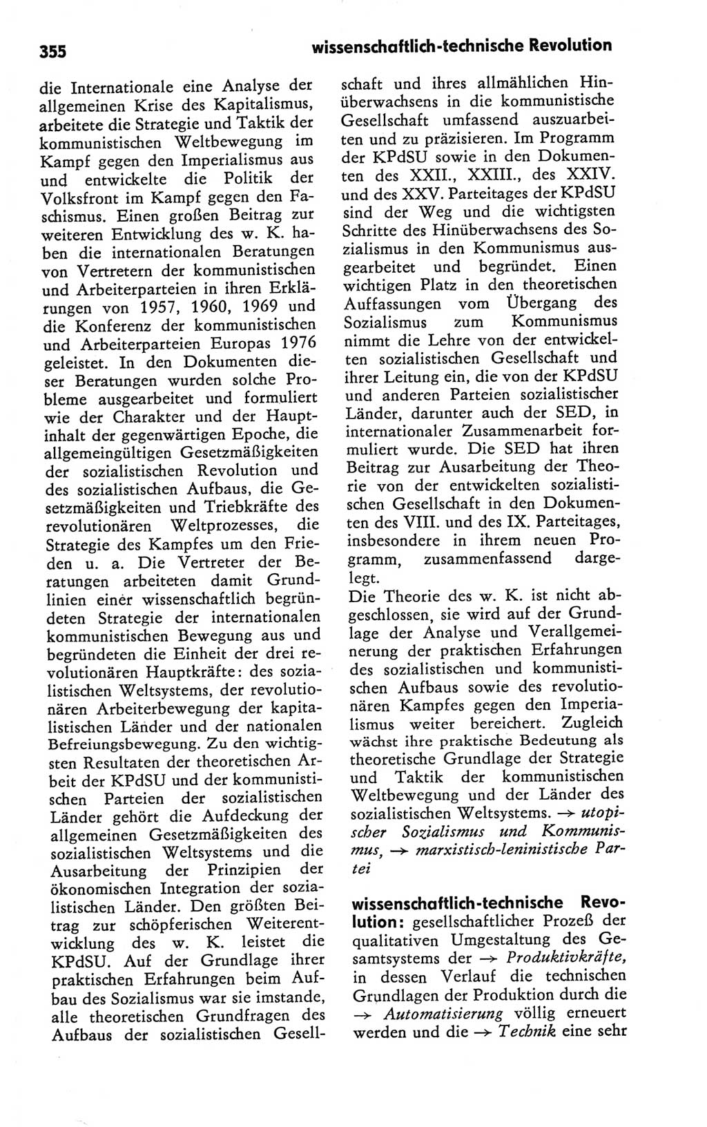 Kleines Wörterbuch der marxistisch-leninistischen Philosophie [Deutsche Demokratische Republik (DDR)] 1981, Seite 355 (Kl. Wb. ML Phil. DDR 1981, S. 355)