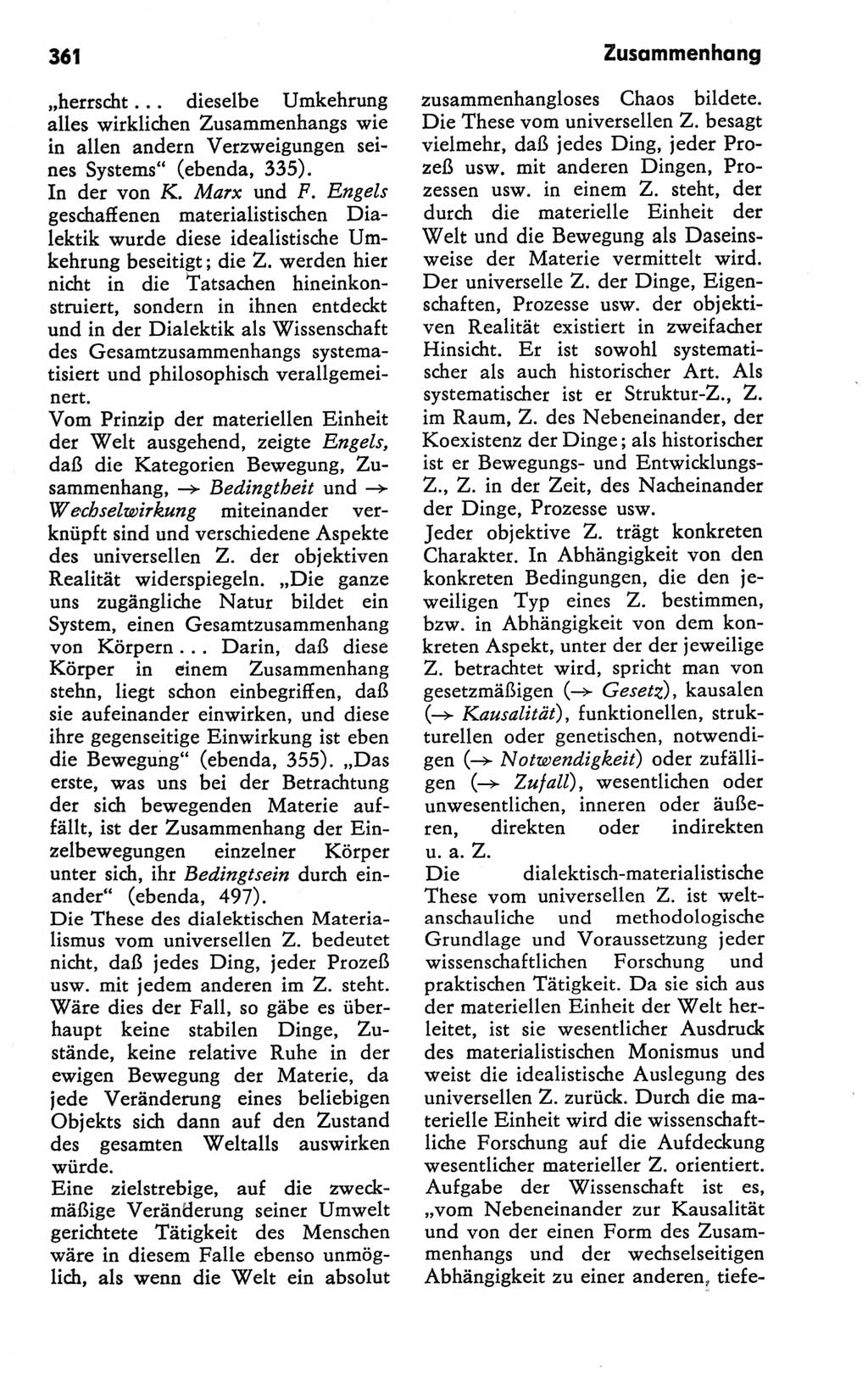 Kleines Wörterbuch der marxistisch-leninistischen Philosophie [Deutsche Demokratische Republik (DDR)] 1981, Seite 361 (Kl. Wb. ML Phil. DDR 1981, S. 361)