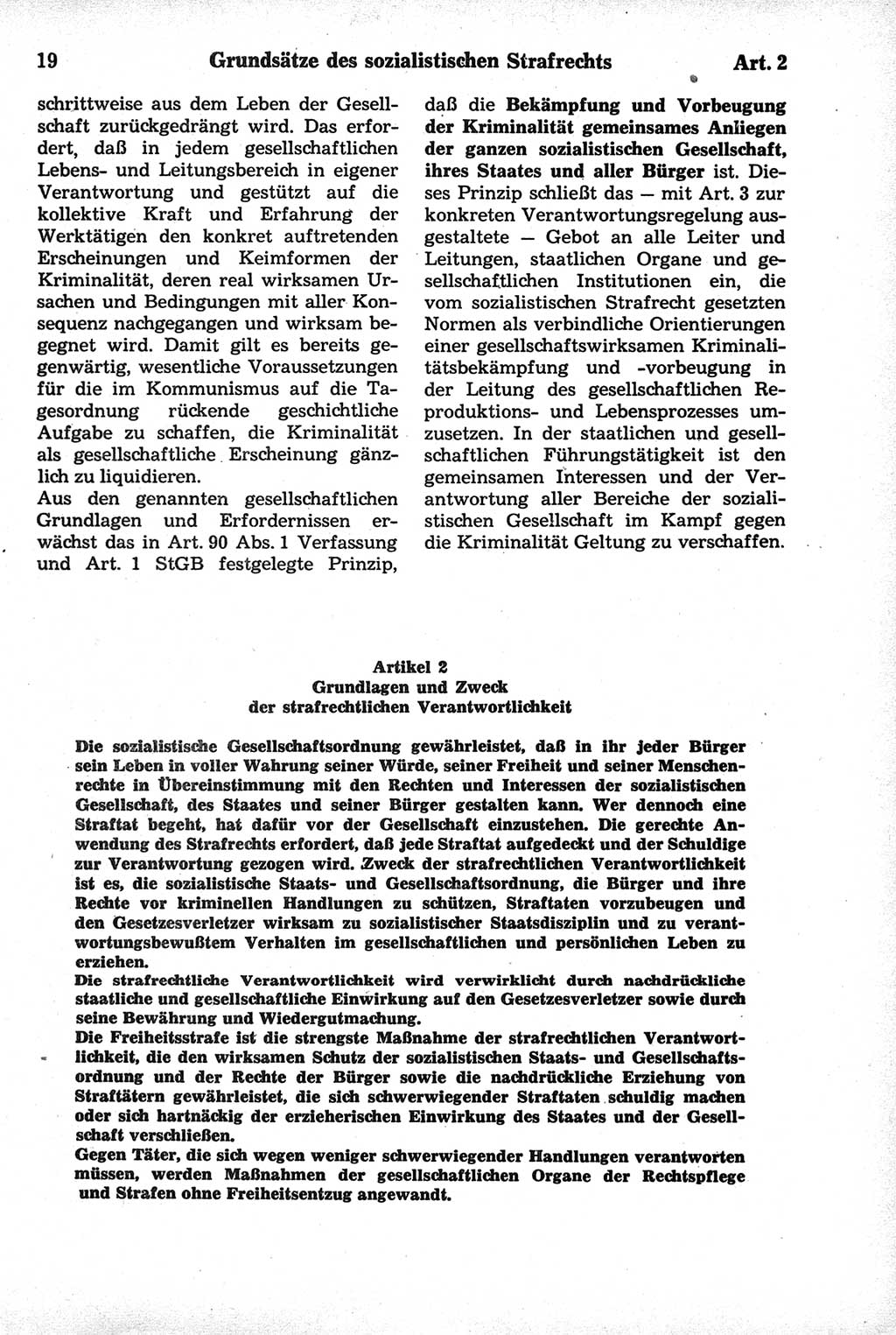 Strafrecht der Deutschen Demokratischen Republik (DDR), Kommentar zum Strafgesetzbuch (StGB) 1981, Seite 19 (Strafr. DDR Komm. StGB 1981, S. 19)