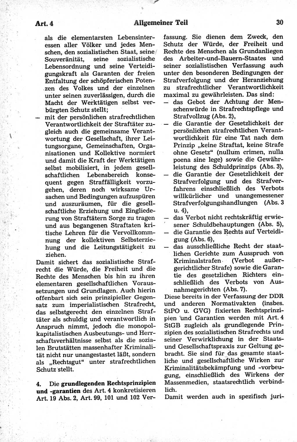 Strafrecht der Deutschen Demokratischen Republik (DDR), Kommentar zum Strafgesetzbuch (StGB) 1981, Seite 30 (Strafr. DDR Komm. StGB 1981, S. 30)