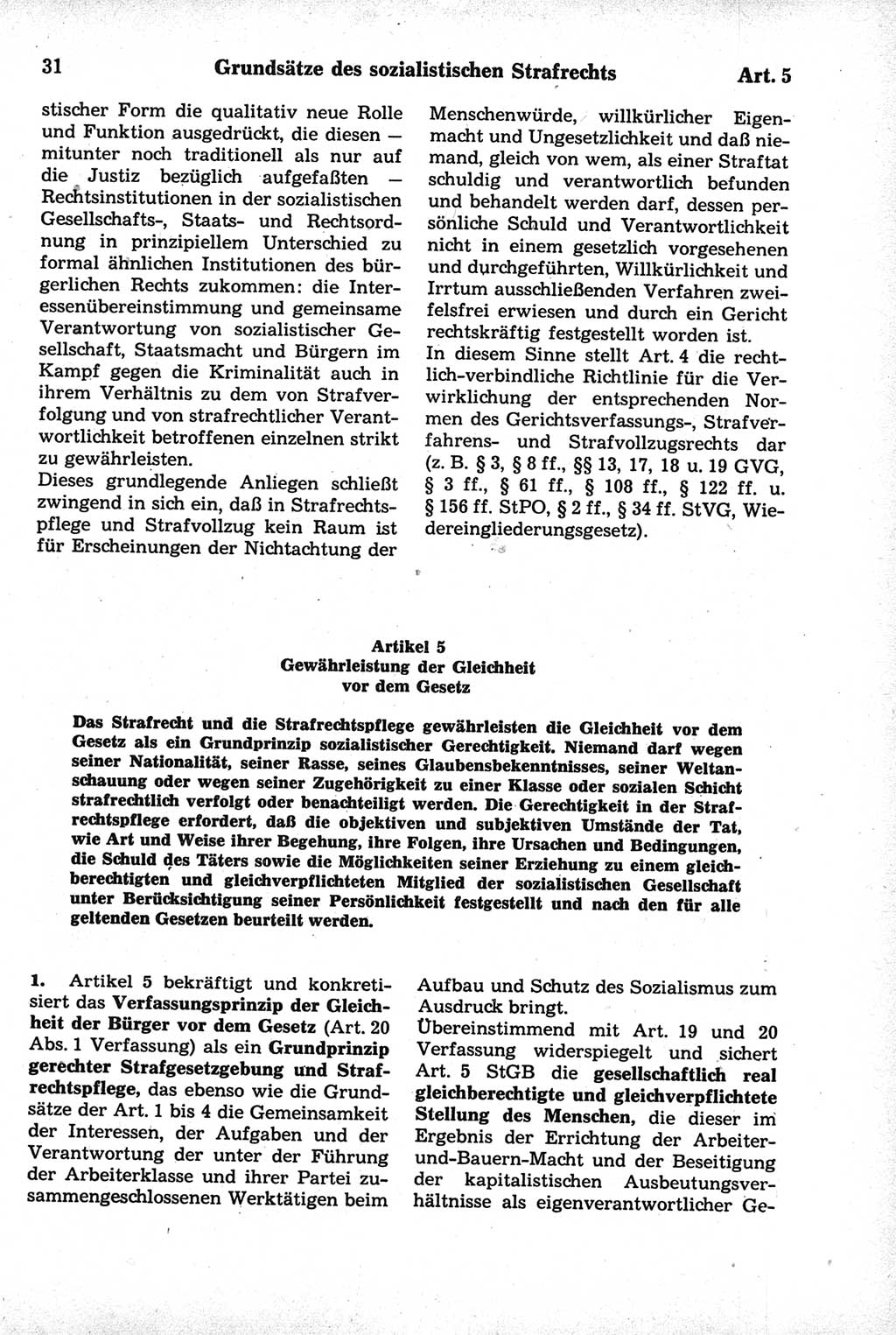 Strafrecht der Deutschen Demokratischen Republik (DDR), Kommentar zum Strafgesetzbuch (StGB) 1981, Seite 31 (Strafr. DDR Komm. StGB 1981, S. 31)