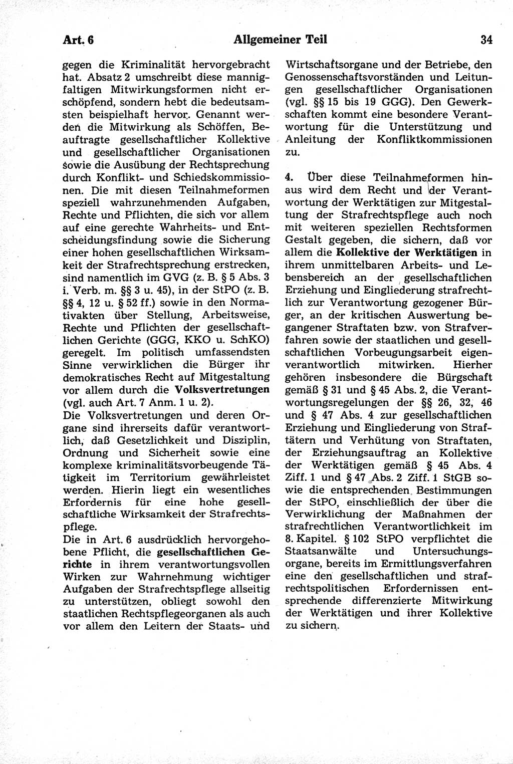 Strafrecht der Deutschen Demokratischen Republik (DDR), Kommentar zum Strafgesetzbuch (StGB) 1981, Seite 34 (Strafr. DDR Komm. StGB 1981, S. 34)