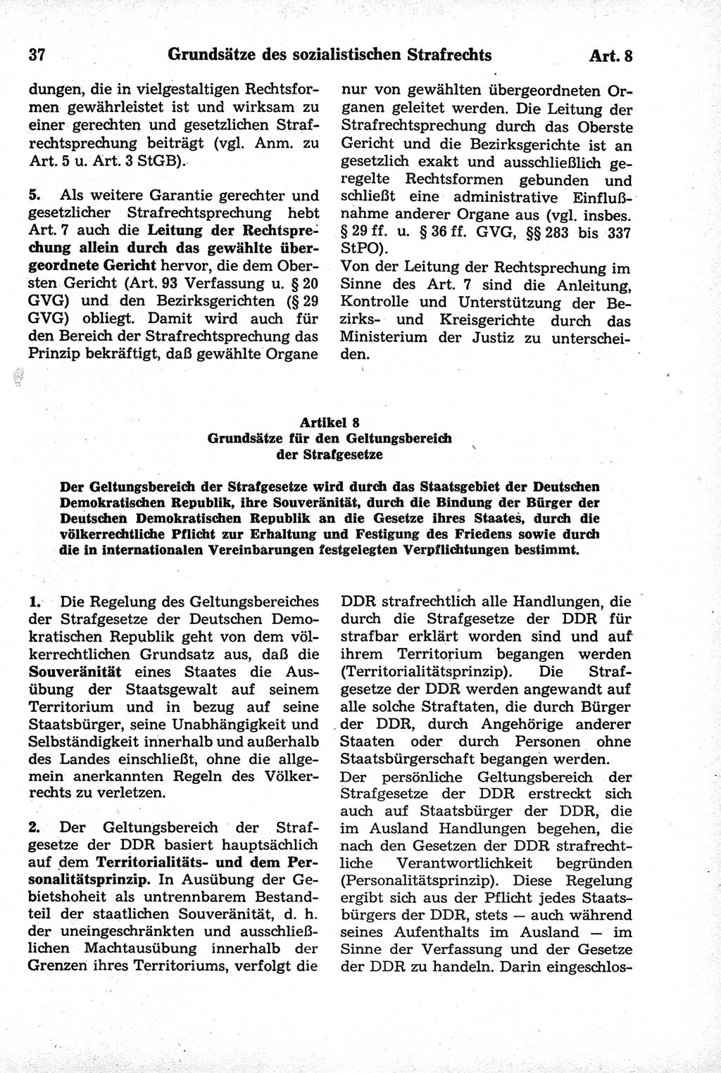 Strafrecht der Deutschen Demokratischen Republik (DDR), Kommentar zum Strafgesetzbuch (StGB) 1981, Seite 37 (Strafr. DDR Komm. StGB 1981, S. 37)