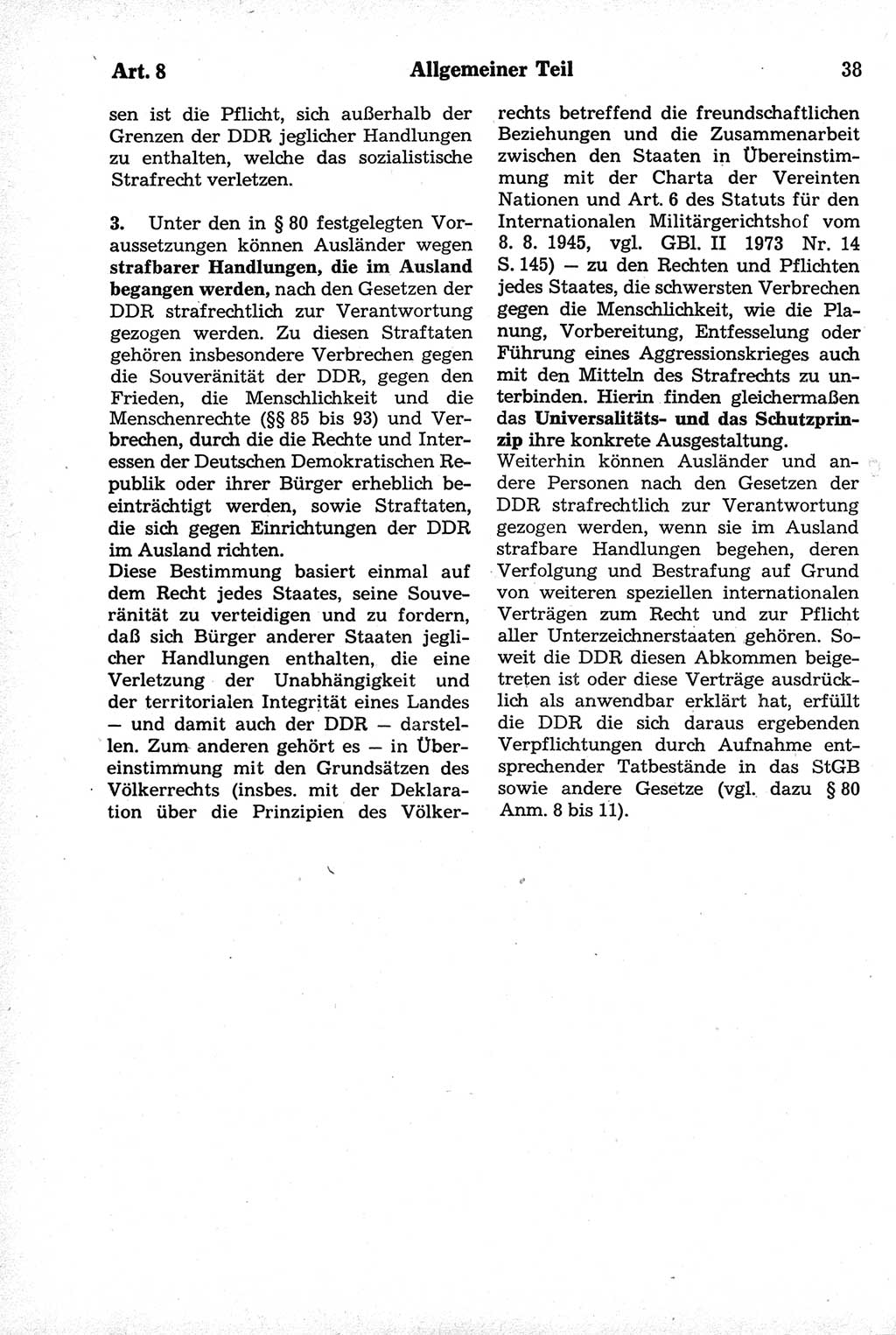 Strafrecht der Deutschen Demokratischen Republik (DDR), Kommentar zum Strafgesetzbuch (StGB) 1981, Seite 38 (Strafr. DDR Komm. StGB 1981, S. 38)