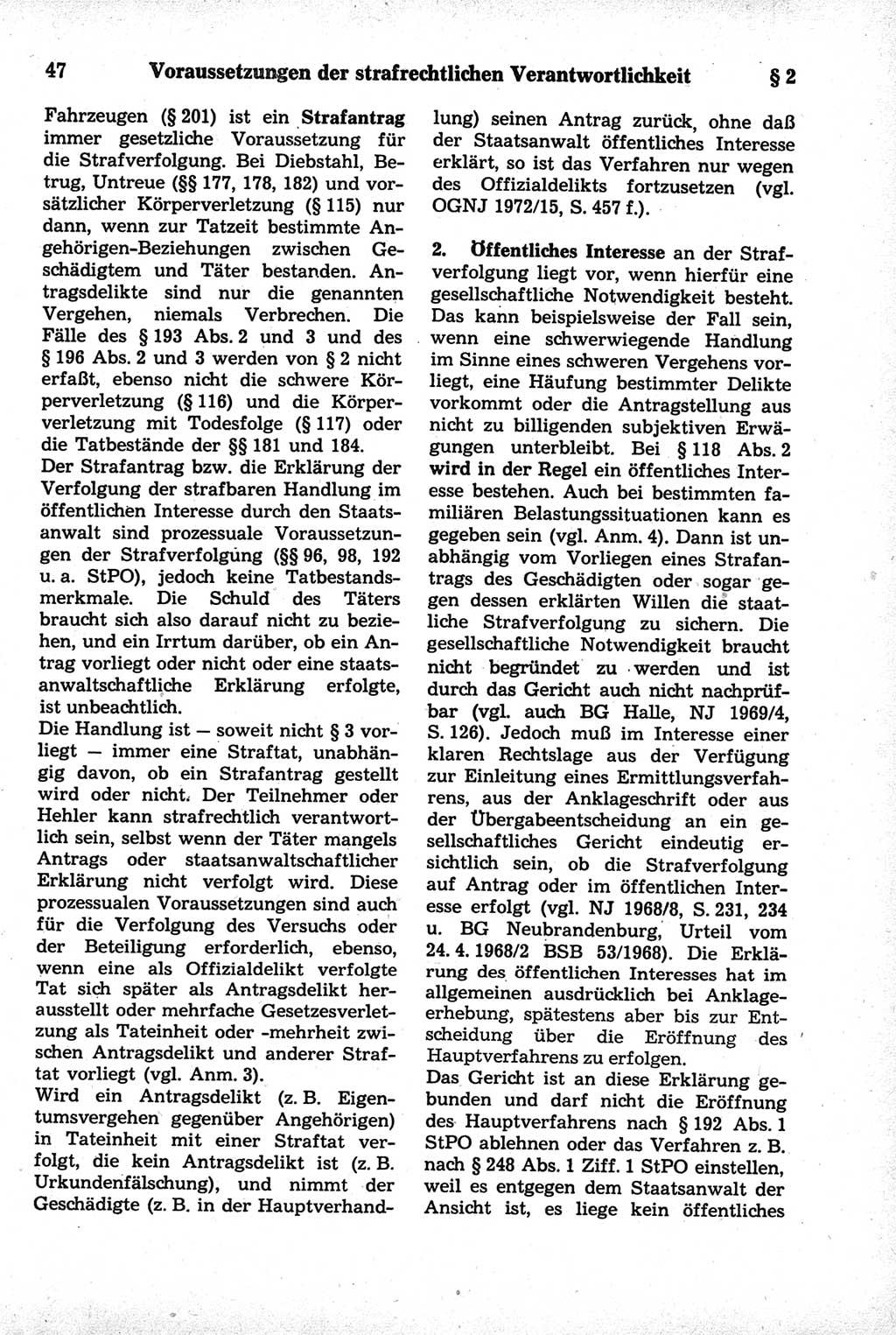 Strafrecht der Deutschen Demokratischen Republik (DDR), Kommentar zum Strafgesetzbuch (StGB) 1981, Seite 47 (Strafr. DDR Komm. StGB 1981, S. 47)