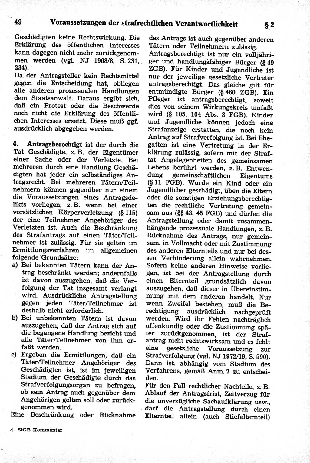 Strafrecht der Deutschen Demokratischen Republik (DDR), Kommentar zum Strafgesetzbuch (StGB) 1981, Seite 49 (Strafr. DDR Komm. StGB 1981, S. 49)