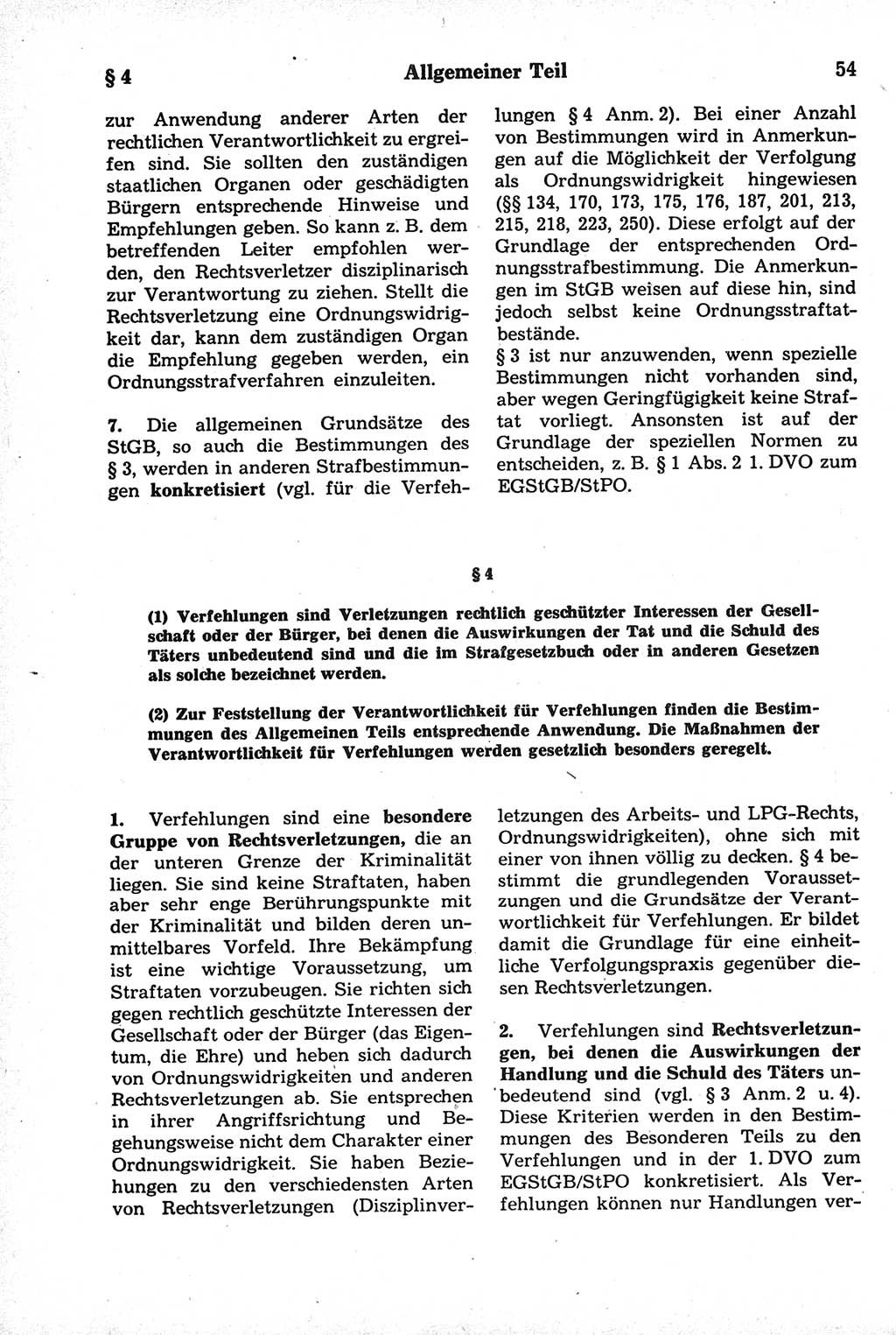 Strafrecht der Deutschen Demokratischen Republik (DDR), Kommentar zum Strafgesetzbuch (StGB) 1981, Seite 54 (Strafr. DDR Komm. StGB 1981, S. 54)