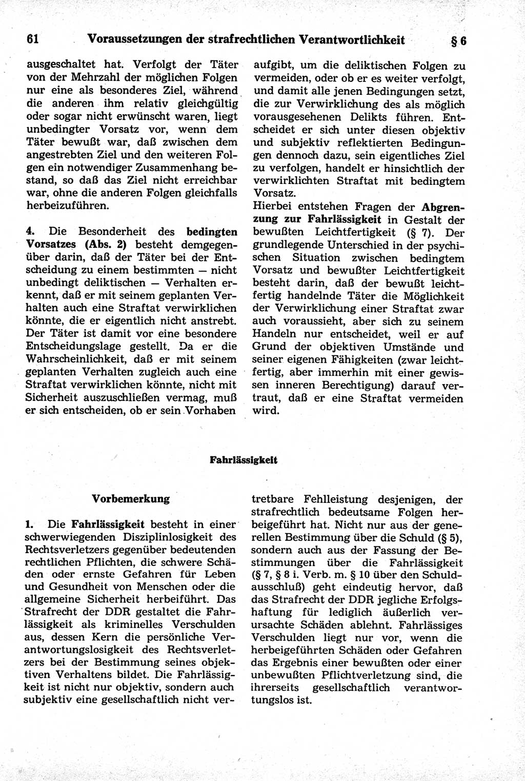 Strafrecht der Deutschen Demokratischen Republik (DDR), Kommentar zum Strafgesetzbuch (StGB) 1981, Seite 61 (Strafr. DDR Komm. StGB 1981, S. 61)