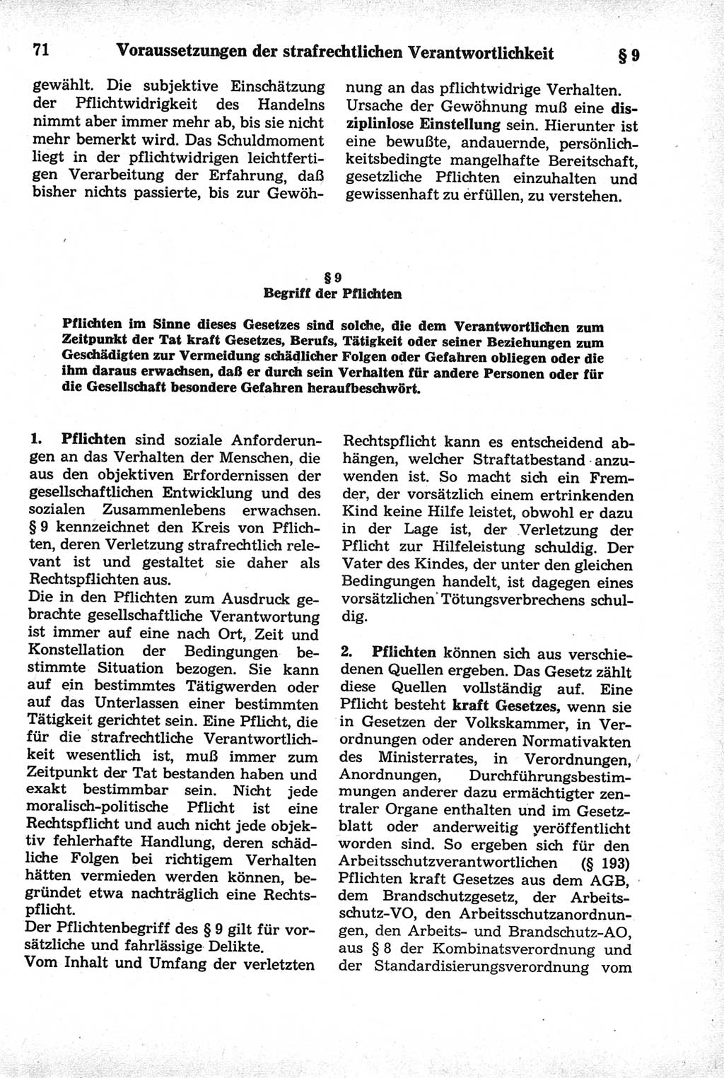 Strafrecht der Deutschen Demokratischen Republik (DDR), Kommentar zum Strafgesetzbuch (StGB) 1981, Seite 71 (Strafr. DDR Komm. StGB 1981, S. 71)