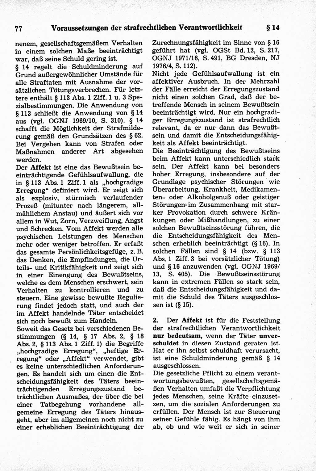Strafrecht der Deutschen Demokratischen Republik (DDR), Kommentar zum Strafgesetzbuch (StGB) 1981, Seite 77 (Strafr. DDR Komm. StGB 1981, S. 77)