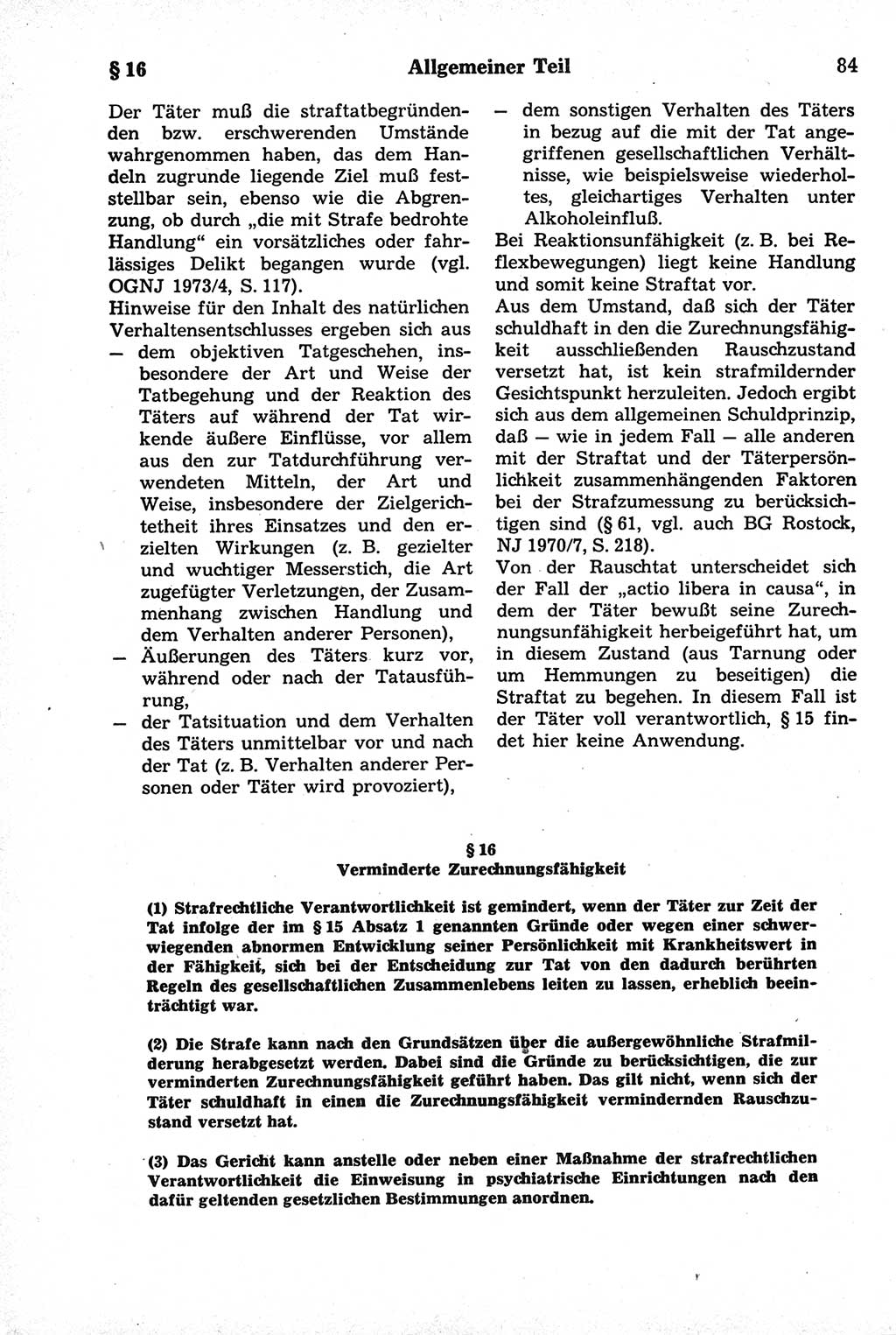 Strafrecht der Deutschen Demokratischen Republik (DDR), Kommentar zum Strafgesetzbuch (StGB) 1981, Seite 84 (Strafr. DDR Komm. StGB 1981, S. 84)