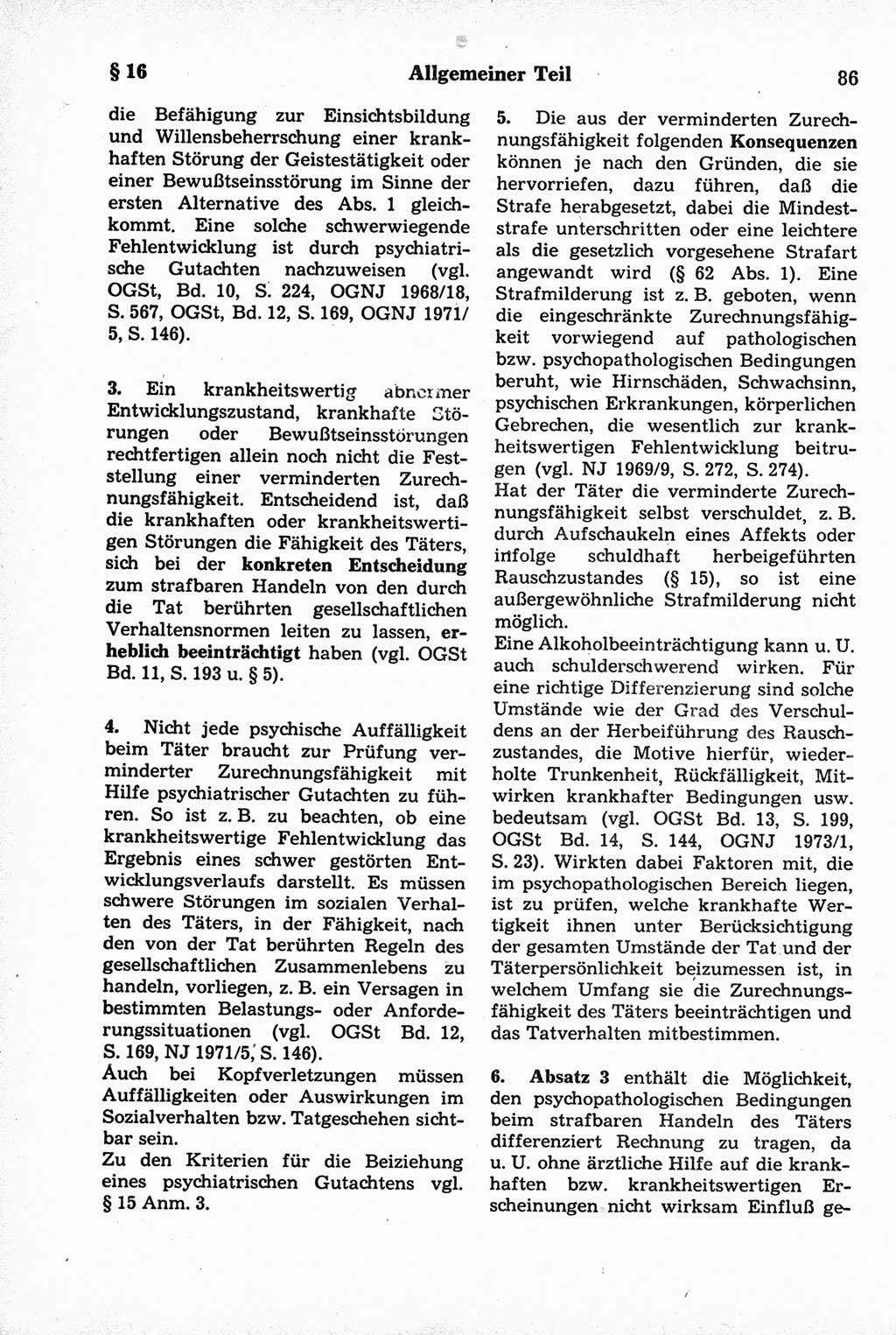 Strafrecht der Deutschen Demokratischen Republik (DDR), Kommentar zum Strafgesetzbuch (StGB) 1981, Seite 86 (Strafr. DDR Komm. StGB 1981, S. 86)