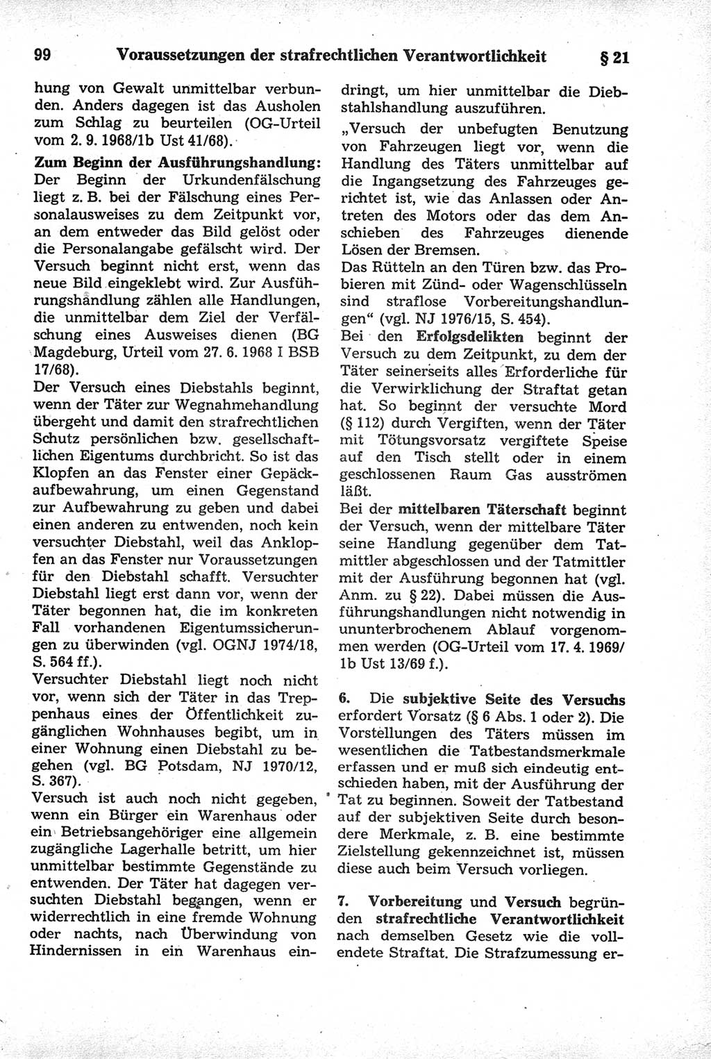 Strafrecht der Deutschen Demokratischen Republik (DDR), Kommentar zum Strafgesetzbuch (StGB) 1981, Seite 99 (Strafr. DDR Komm. StGB 1981, S. 99)